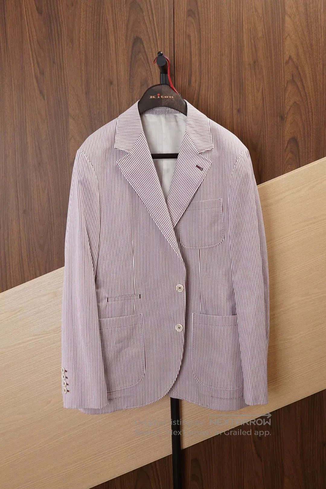 Brunello Cucinelli Brunello Cucinelli Men's Striped Blazer. Size US M / EU 48-50 / 2 - 1 Thumbnail