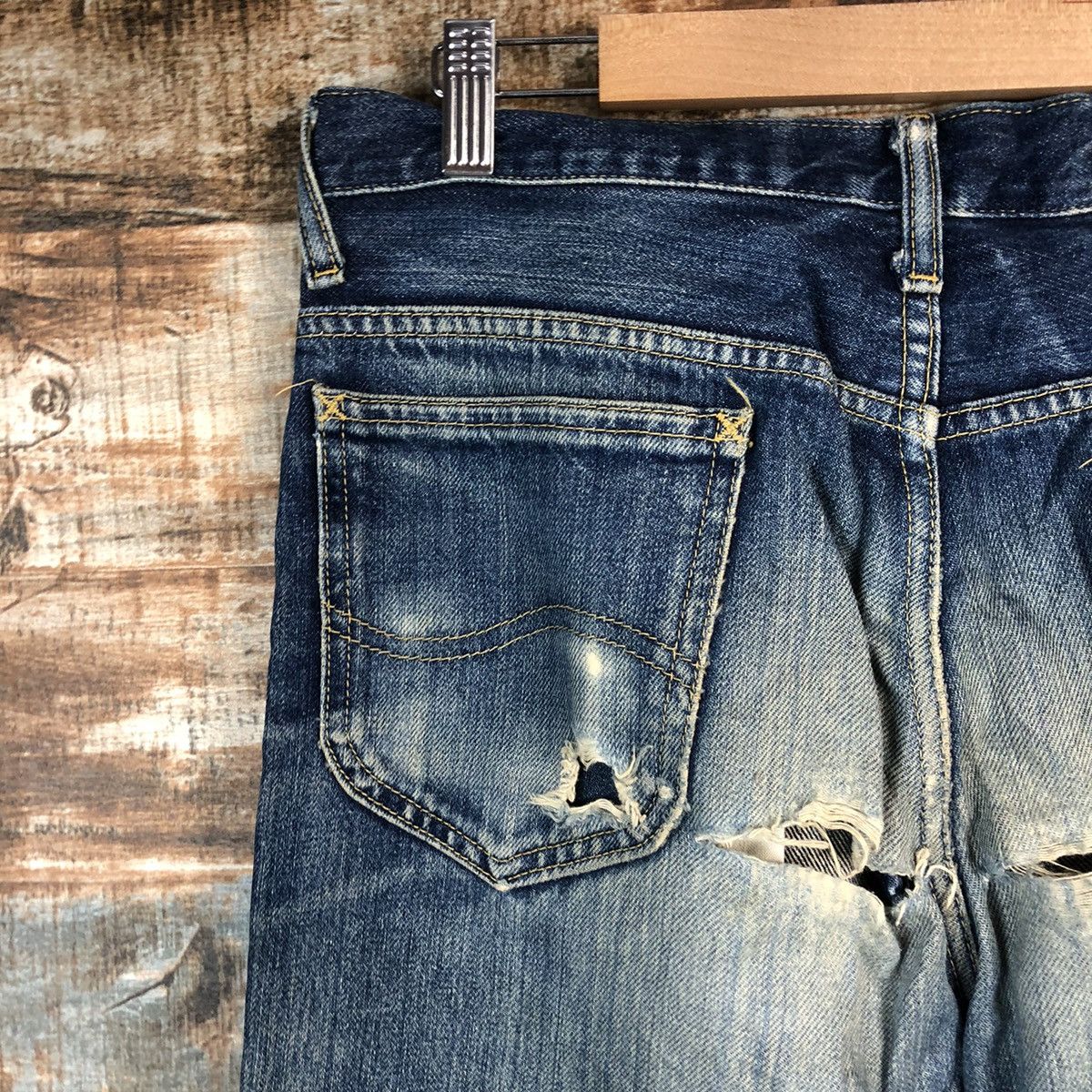 Lee DL Lee Riders Blue Distressed Denim Pants #C092 Size US 30 / EU 46 - 17 Thumbnail