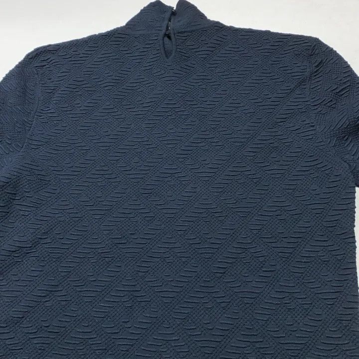 Fendi Fendi Blue High Neck Long Sleeve Dress -2508 Size L / US 10 / IT 46 - 4 Thumbnail