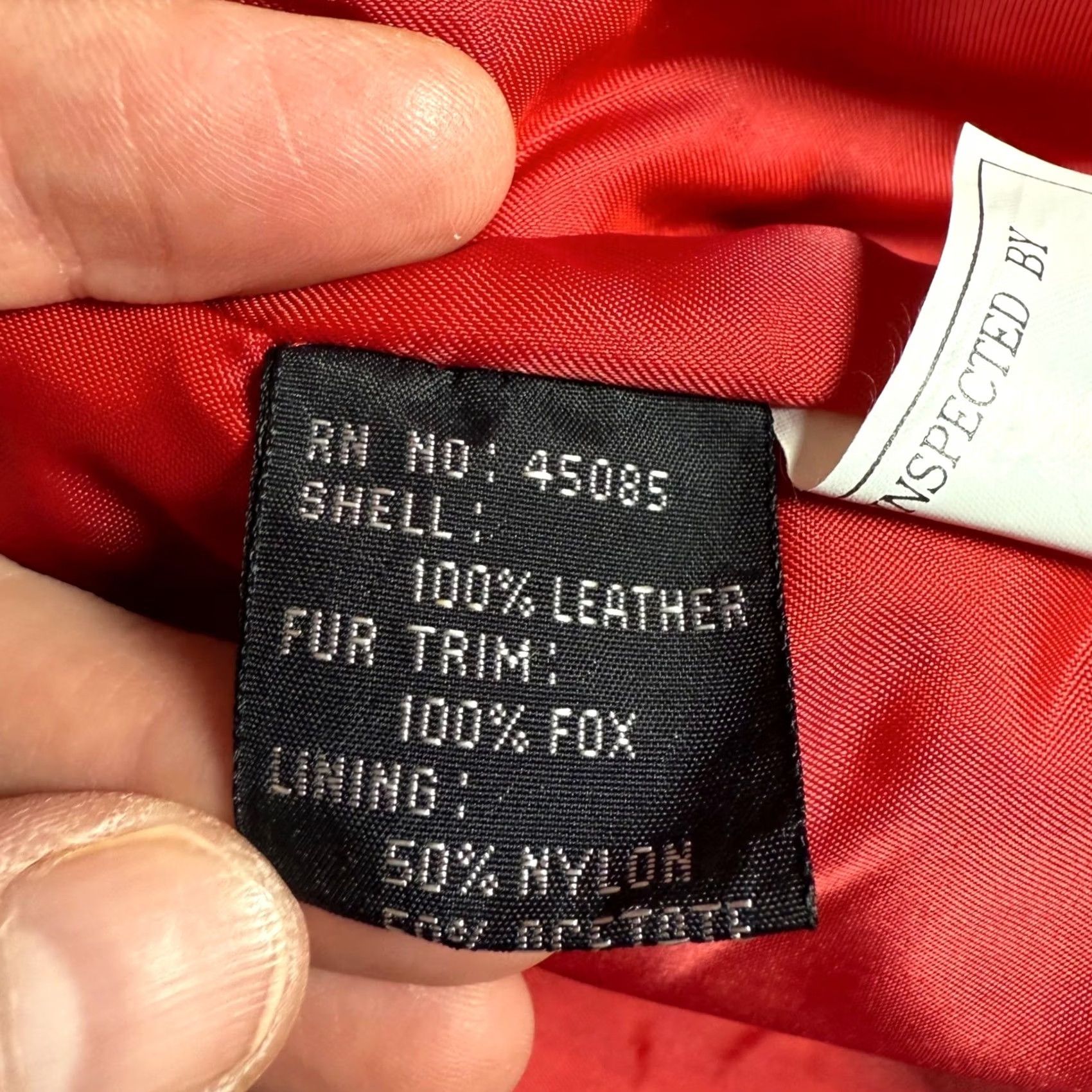 Doublet VINTAGE Red Leather Fox Fur Hooded Coat Jacket XL Womens Double Breasted Luxury Size XL / US 12-14 / IT 48-50 - 6 Thumbnail