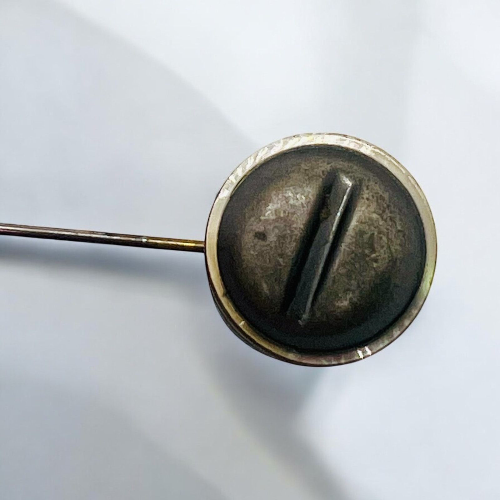 Other Victorian Stick Pin-Lapel Pin-Antique Metal-Brutalist-Steamp Size ONE SIZE - 3 Thumbnail