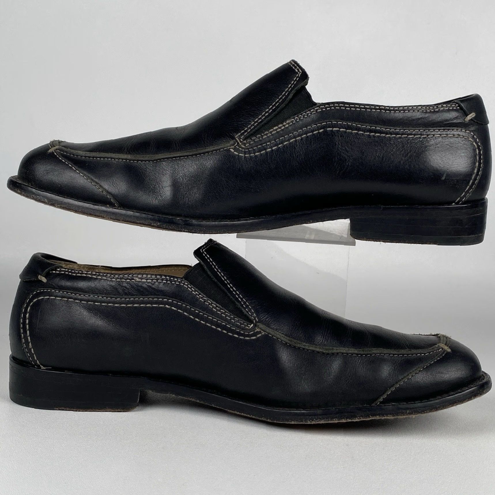 Vintage VINTAGE Mens Gordon Rush Collection Black Leather Loafers Size 10.5 Size US 11 / EU 44 - 4 Thumbnail