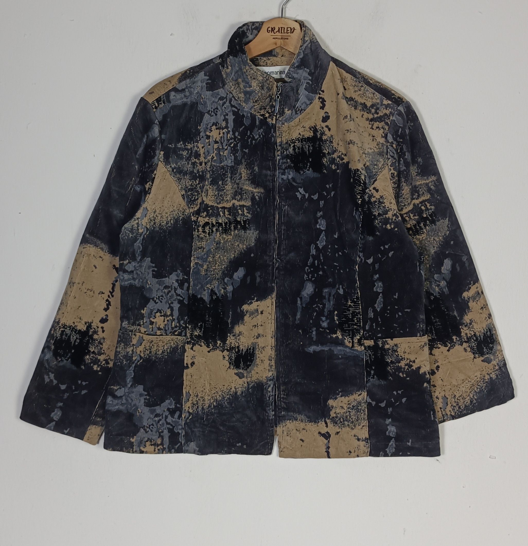 Art Comes First × Japanese Brand Fashion🔥 Vintage Leomarina Coduroy Acid Wash Jacket Size US M / EU 48-50 / 2 - 1 Thumbnail