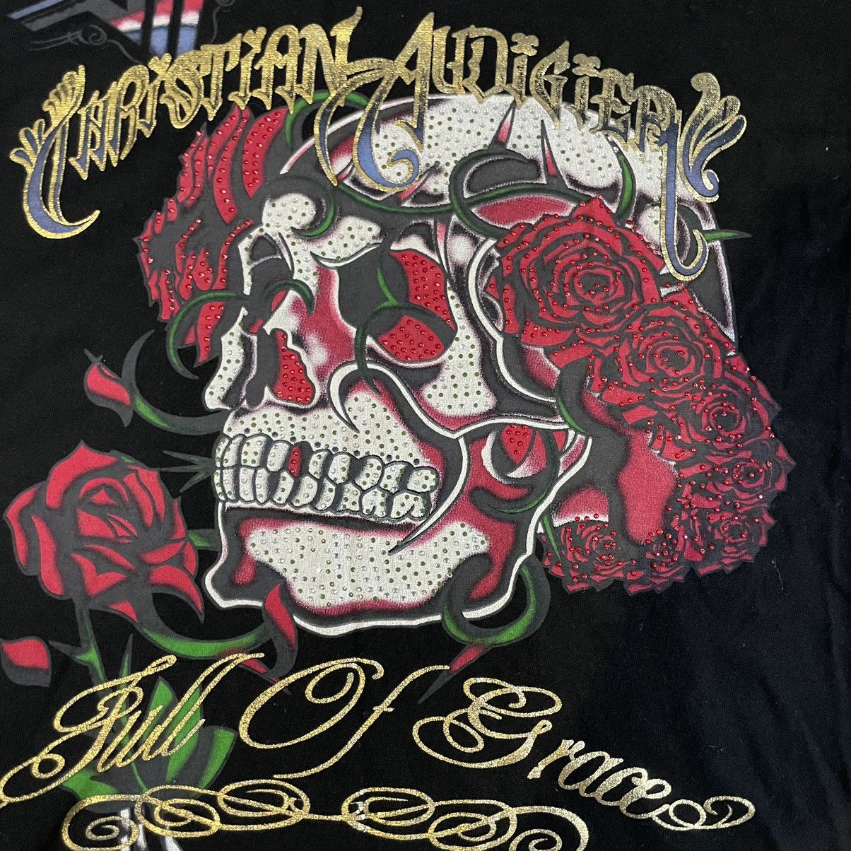 Christian Audigier × Ed Hardy Ed Hardy Christian Audiger Skull Printed Tshirt Size M / US 6-8 / IT 42-44 - 3 Thumbnail