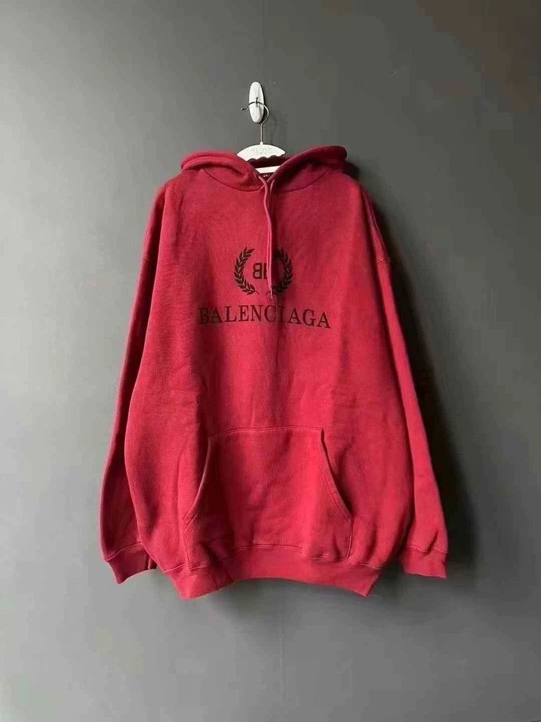 Balenciaga Balenciaga Wine Red Wheat Spike Hoodie 2501-Nextarrow Size US S / EU 44-46 / 1 - 1 Thumbnail