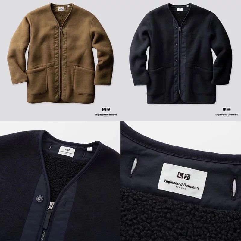 Engineered Garments 🔥 Engineered Garments x Uniqlo Fleece Collarless Coat Size US L / EU 52-54 / 3 - 5 Thumbnail