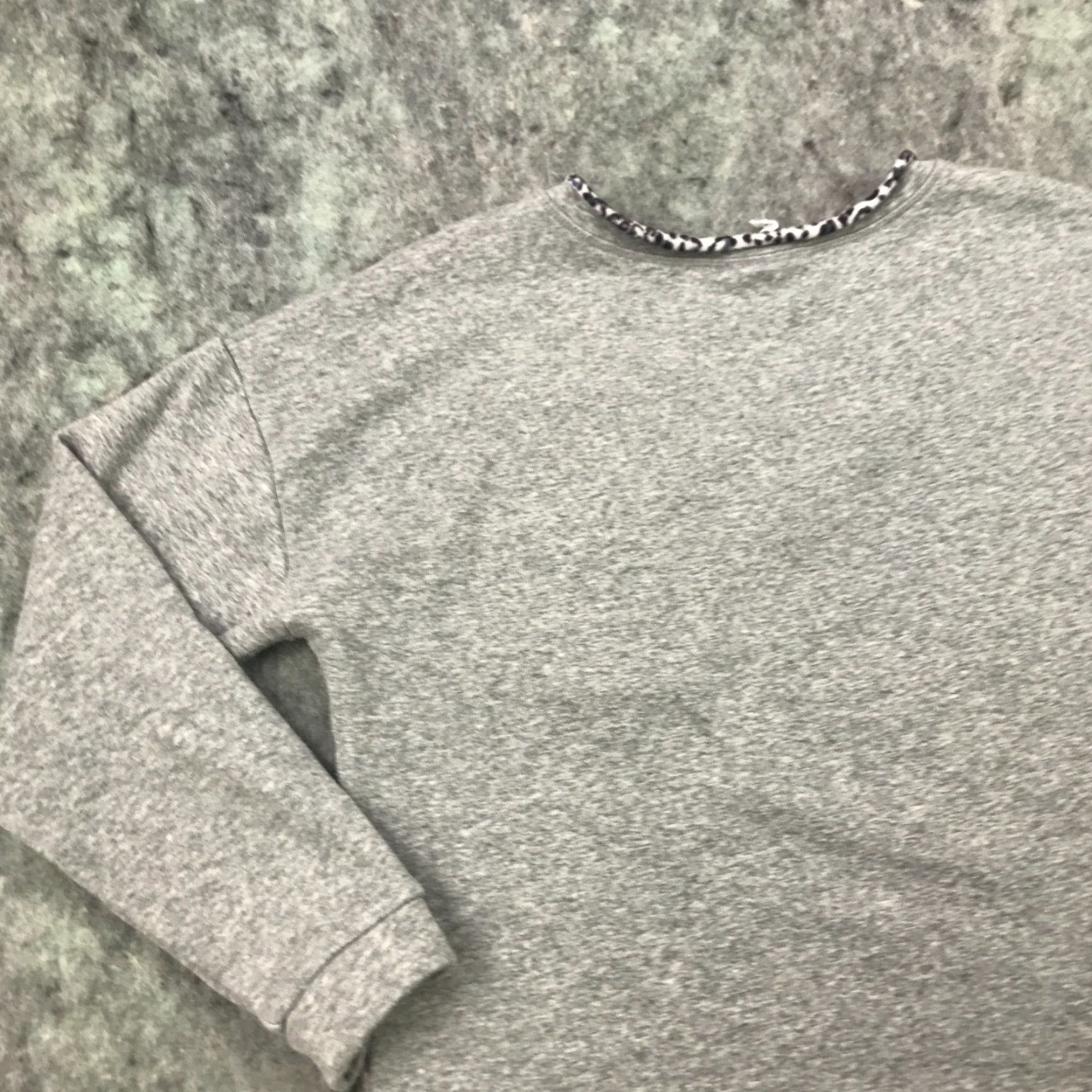 Vintage Cable & Gauge Womens Sweatshirt Gray w/ Leapord Trim Pullover Long Sleeve M Size M / US 6-8 / IT 42-44 - 7 Thumbnail
