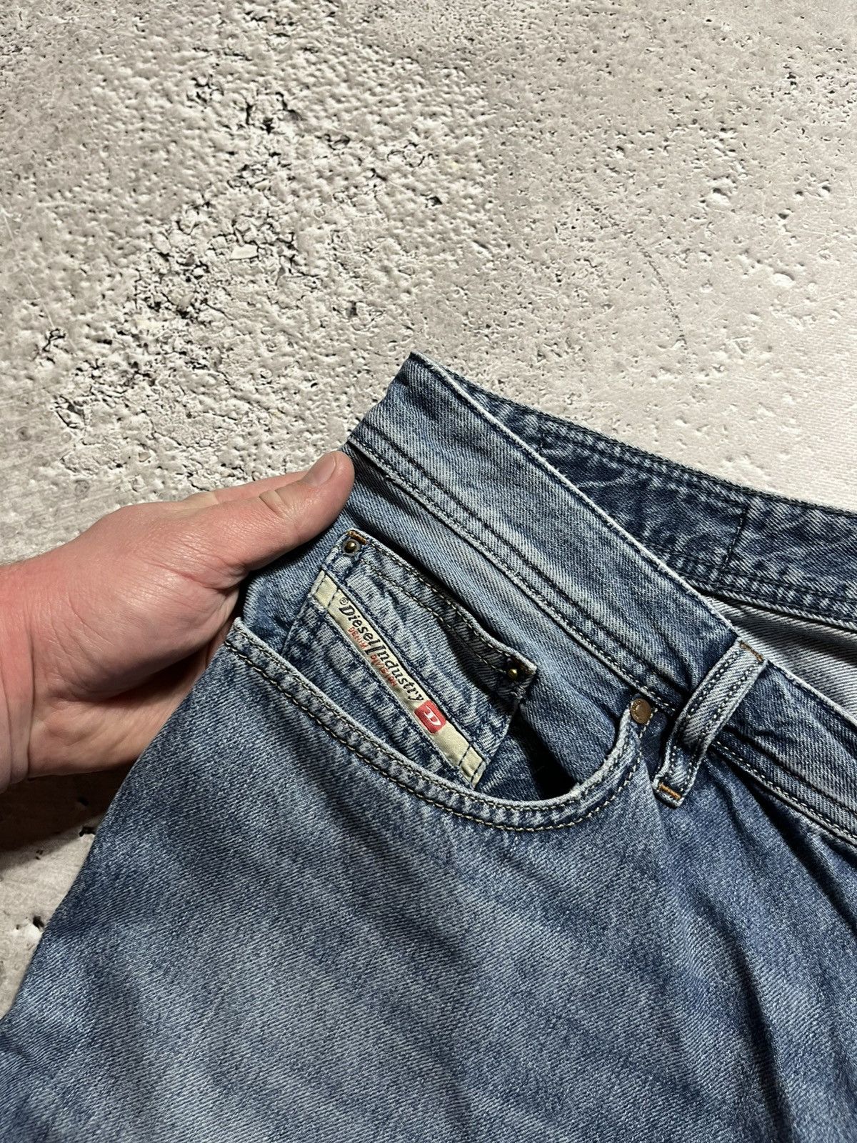 Diesel × Vintage Diesel Custom Jeans with Big Back Logo Print – Size 36 Size US 36 / EU 52 - 9 Thumbnail