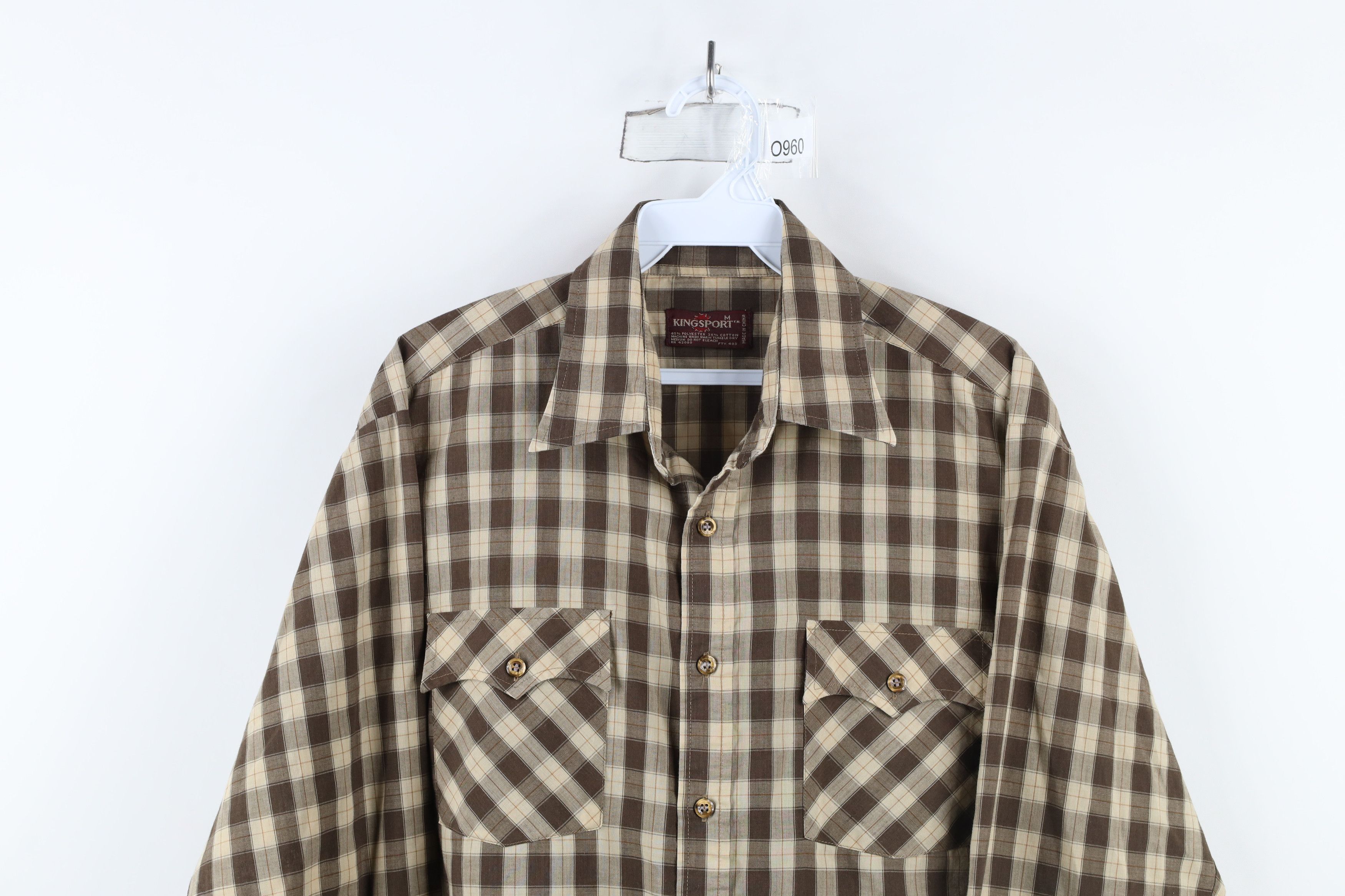 Vintage Vintage 70s Streetwear Checkered Plaid Collared Button Shirt Size US M / EU 48-50 / 2 - 2 Thumbnail