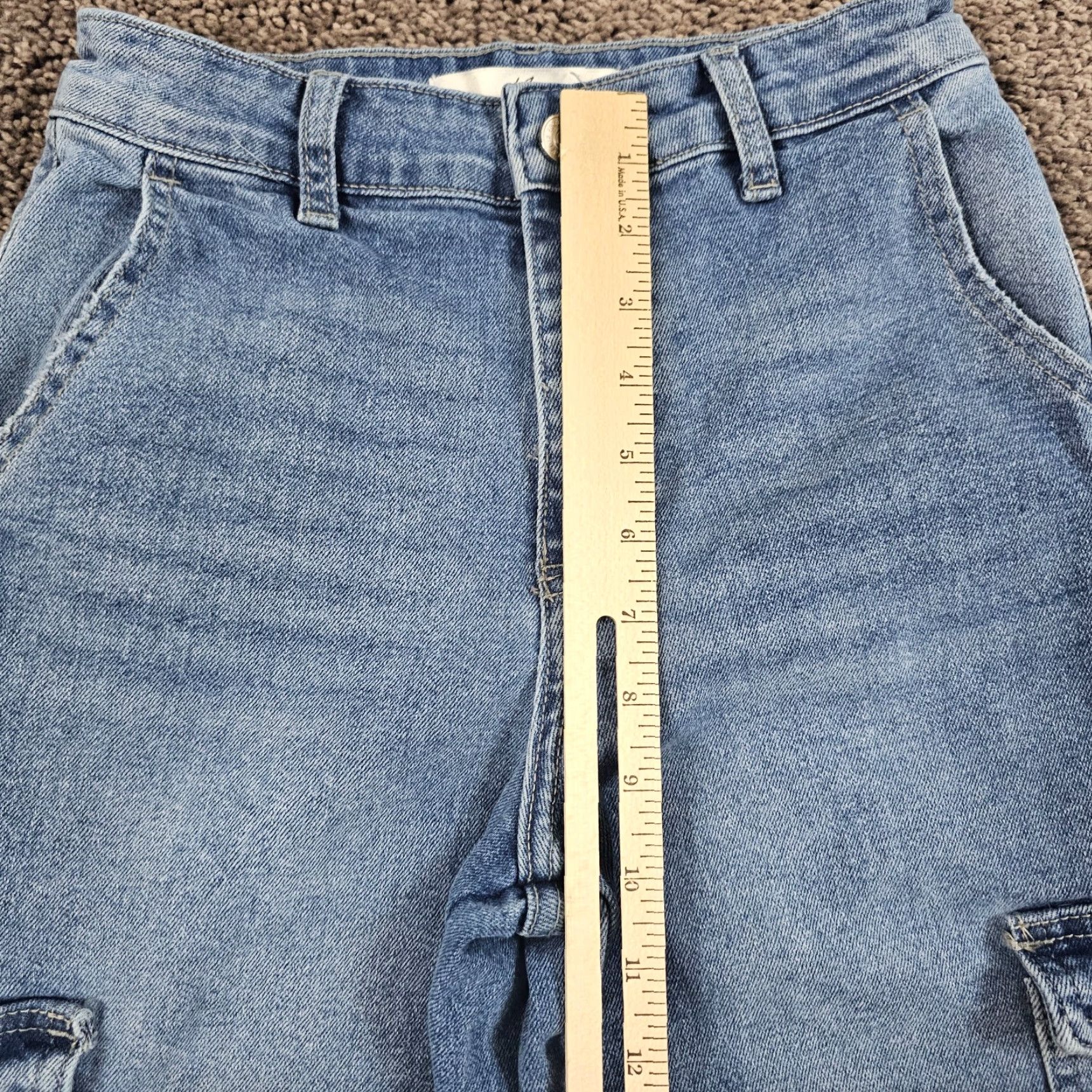 Vintage VINTAGE KanCan Women's Jeans Bootcut High Rise Cargo Light Wash 23x31 Denim Stretch Size 25" / US 0 / IT 36 - 3 Thumbnail
