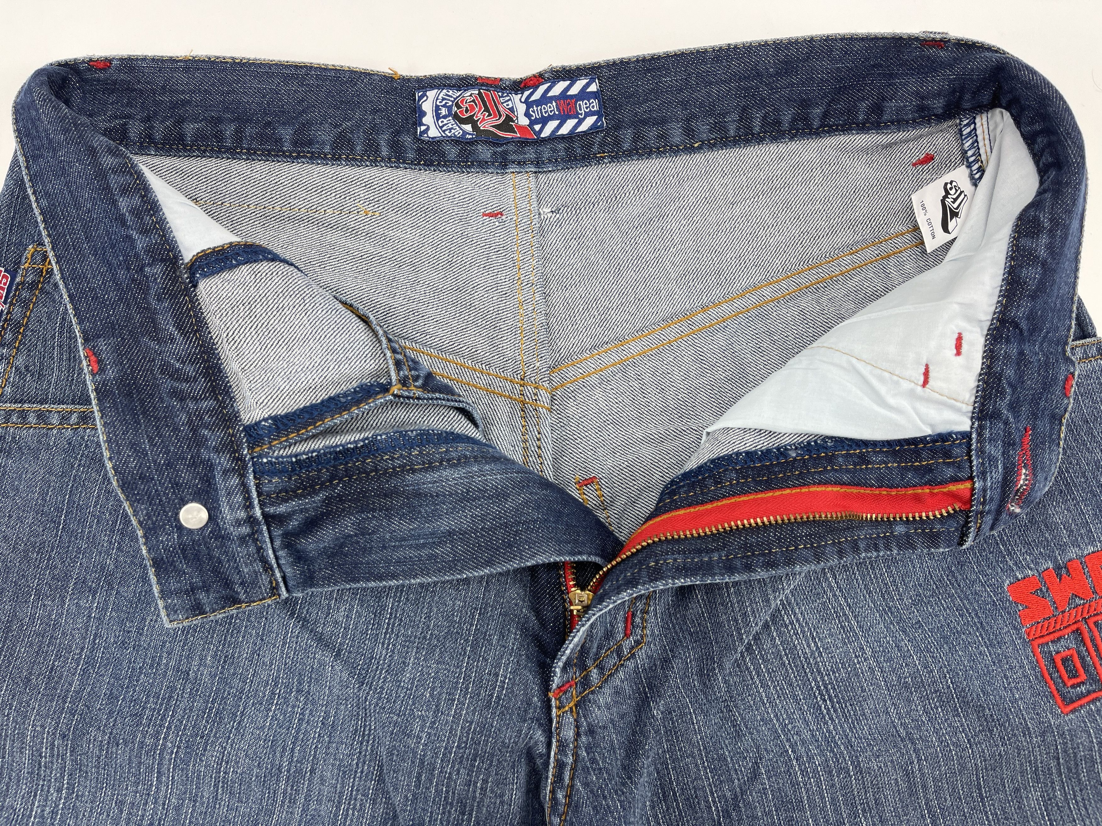 Vintage SWG Street War Gear jeans shorts vintage hip hop 90s size 30 Size US 30 / EU 46 - 13 Thumbnail