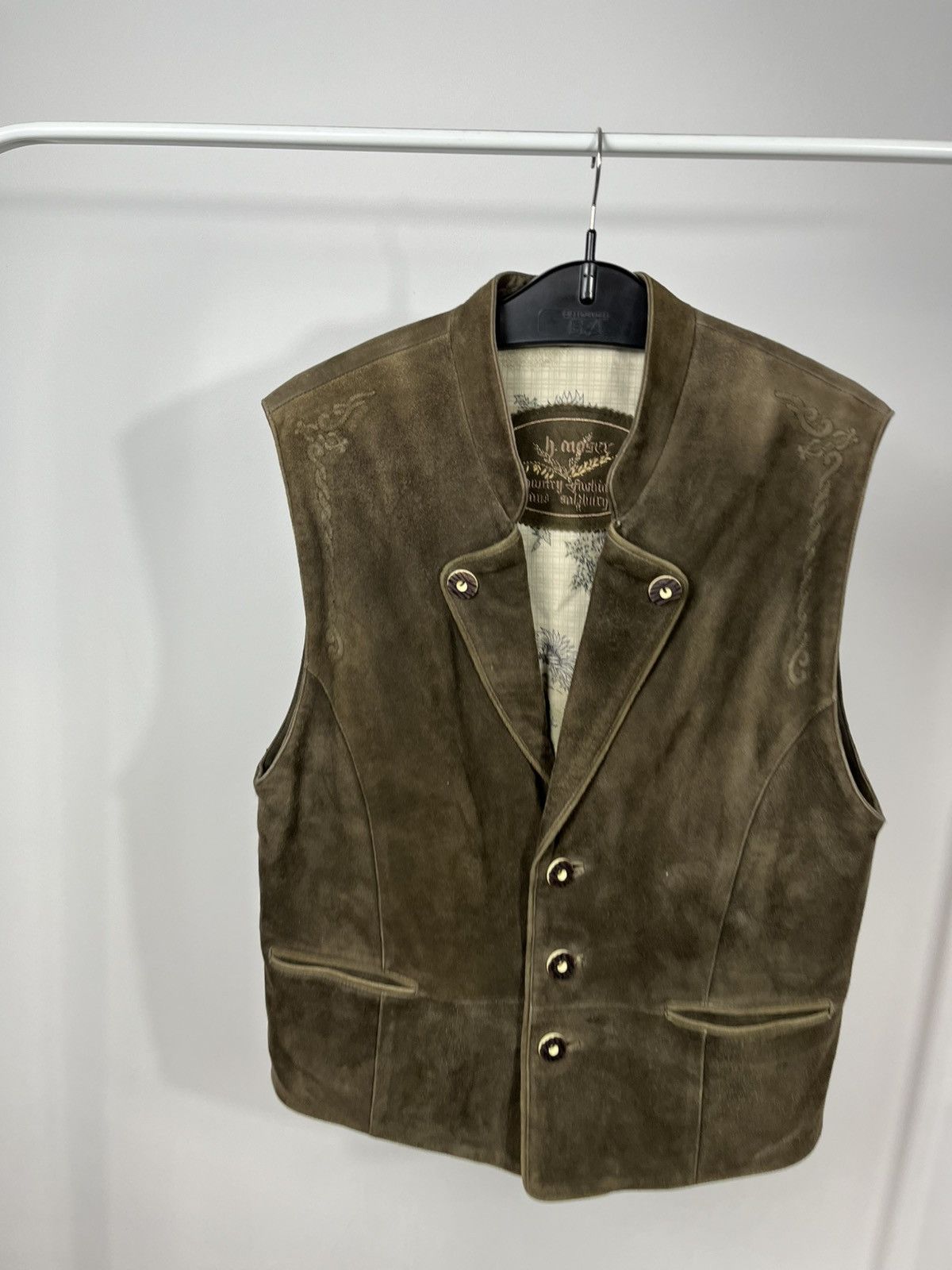 Other Vintage Distressed Leather Vest Brown Western Biker Men 50 Size US M / EU 48-50 / 2 - 2 Thumbnail