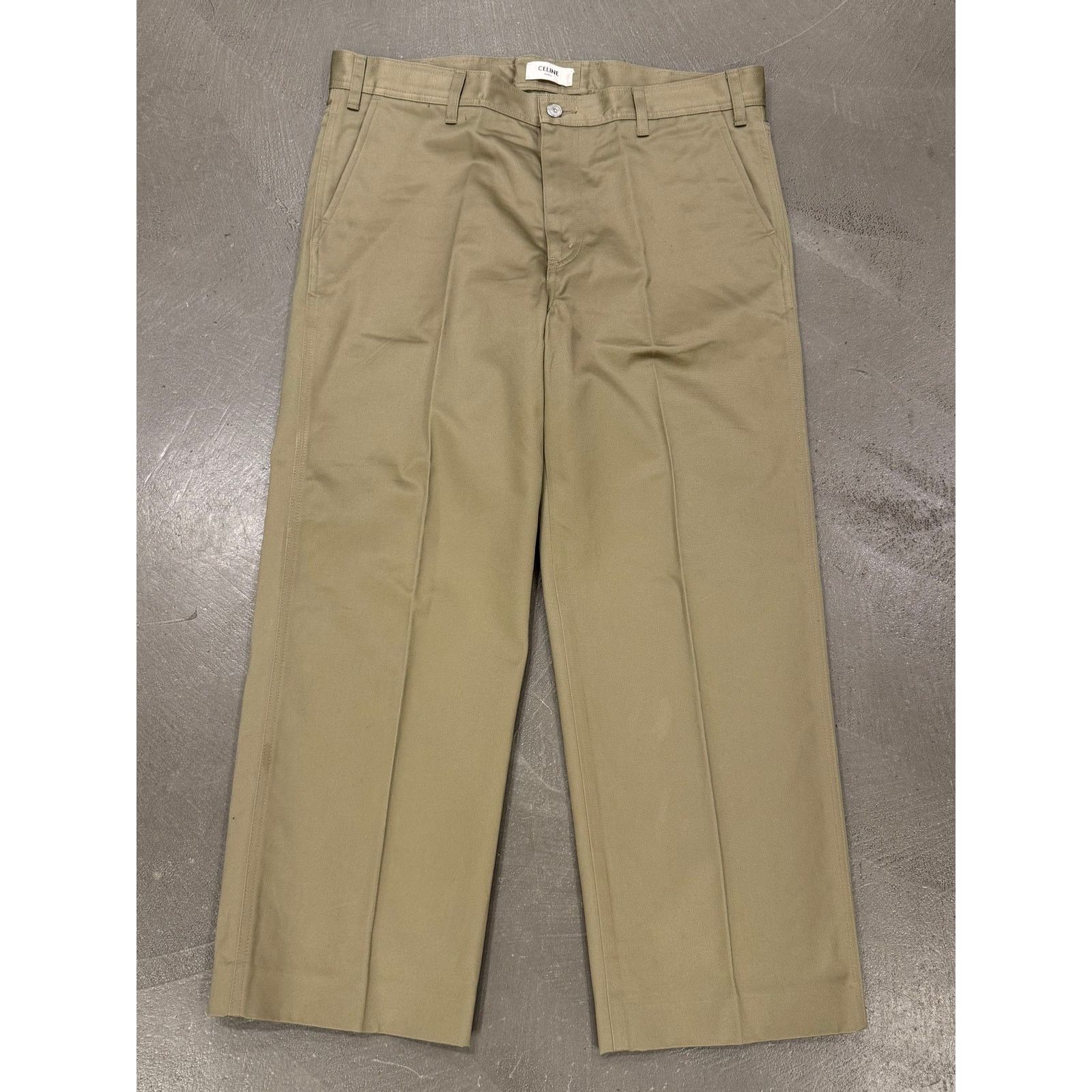 Celine 2000s Celine wide-leg cotton chinos Size US 33 - 1 Thumbnail