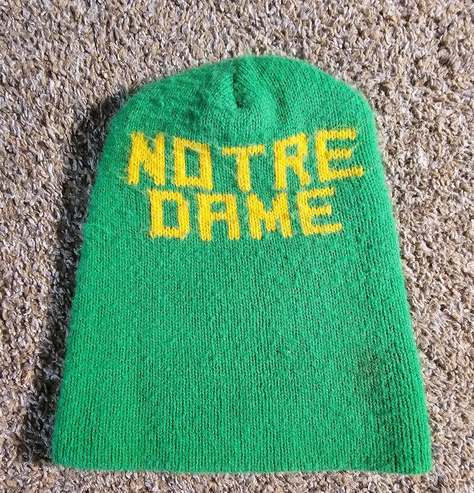 NBDN Nobrandedon Notre Dame Fightin' Irish Green Beanie Cap Hat Size ONE SIZE - 2 Thumbnail