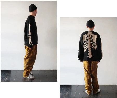 Kapital KAPITAL 5G wool bone crew sweater Skeleton black new S Size US S / EU 44-46 / 1 - 8 Thumbnail
