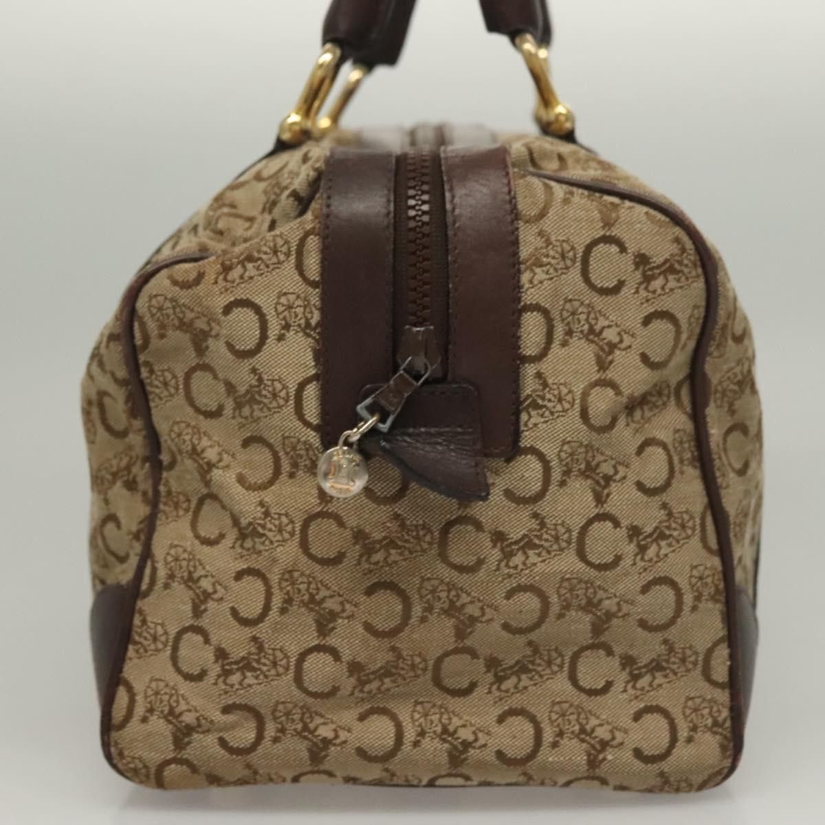Celine CELINE C Sulky Boston Bag Canvas Brown Gold Size ONE SIZE - 5 Thumbnail