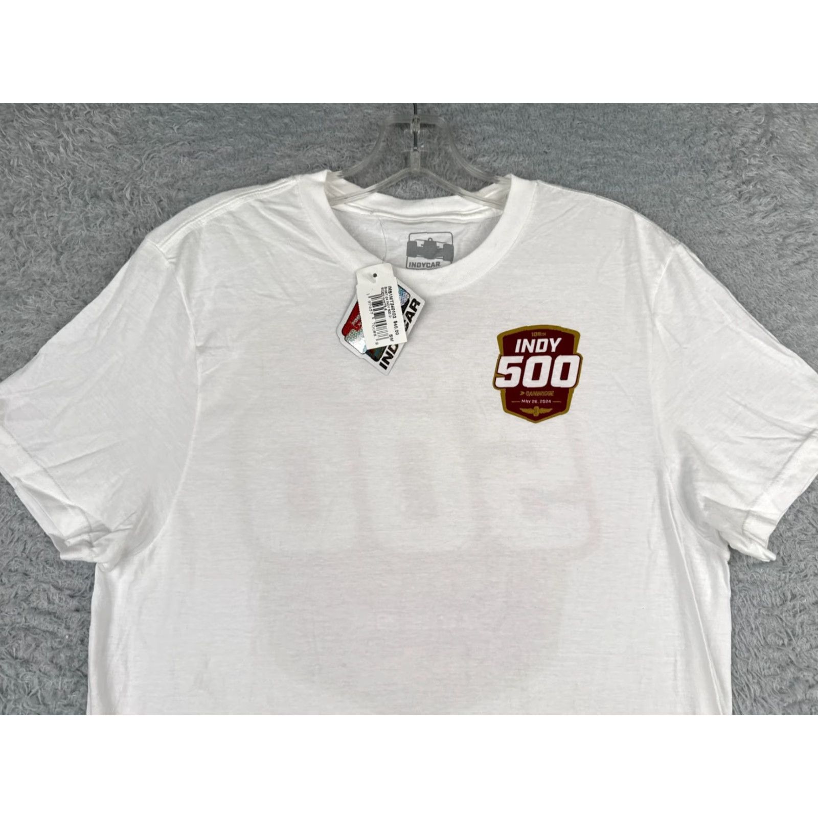 Vintage Indy 500 Shirt Adult Small White Short Sleeve Crew Neck IMS Indycar NEW Size US S / EU 44-46 / 1 - 4 Thumbnail