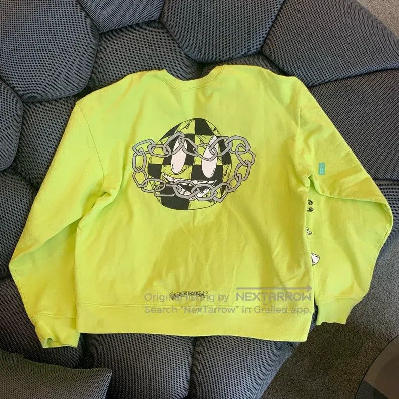 Chrome Hearts CHROME HEARTS Size L Fluorescent green graffiti sweater Size US L / EU 52-54 / 3 - 2 Thumbnail