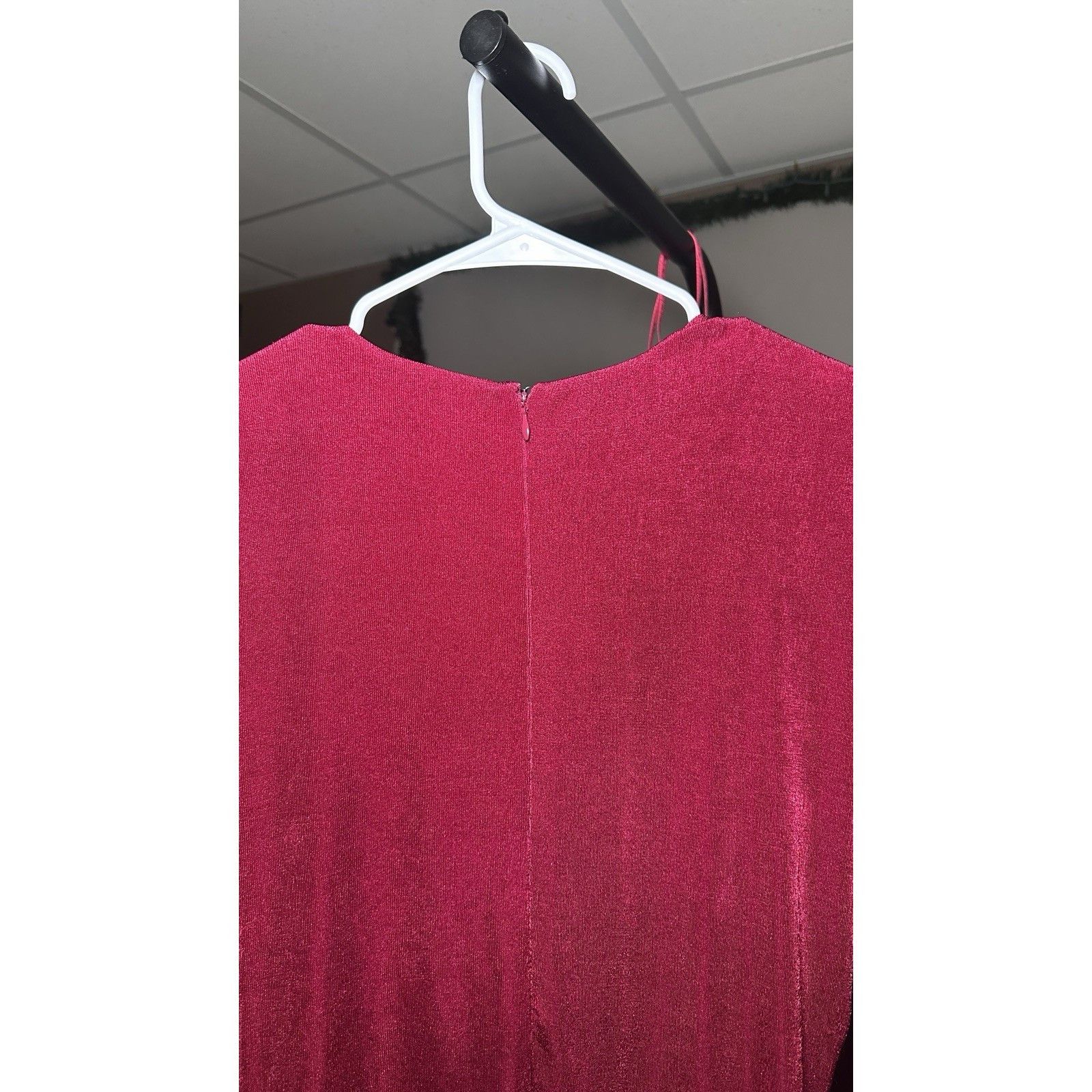 Other Alexia Admor Red Velvet Long Sleeve Dress Size L / US 10 / IT 46 - 4 Thumbnail