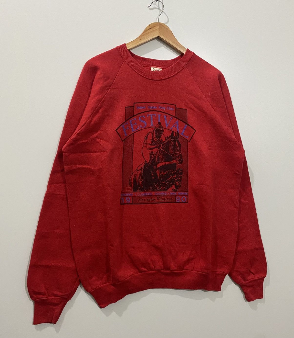 Vintage UNITED STATES PONY CLUB FESTIVAL 1990 Size US XL / EU 56 / 4 - 3 Thumbnail