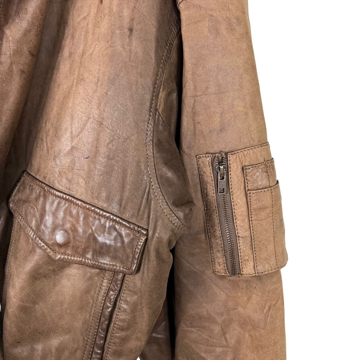 Vintage 🔥 RARE VINTAGE A-2 FIGHTER SQUADRON LEATHER JACKET Size US L / EU 52-54 / 3 - 13 Thumbnail