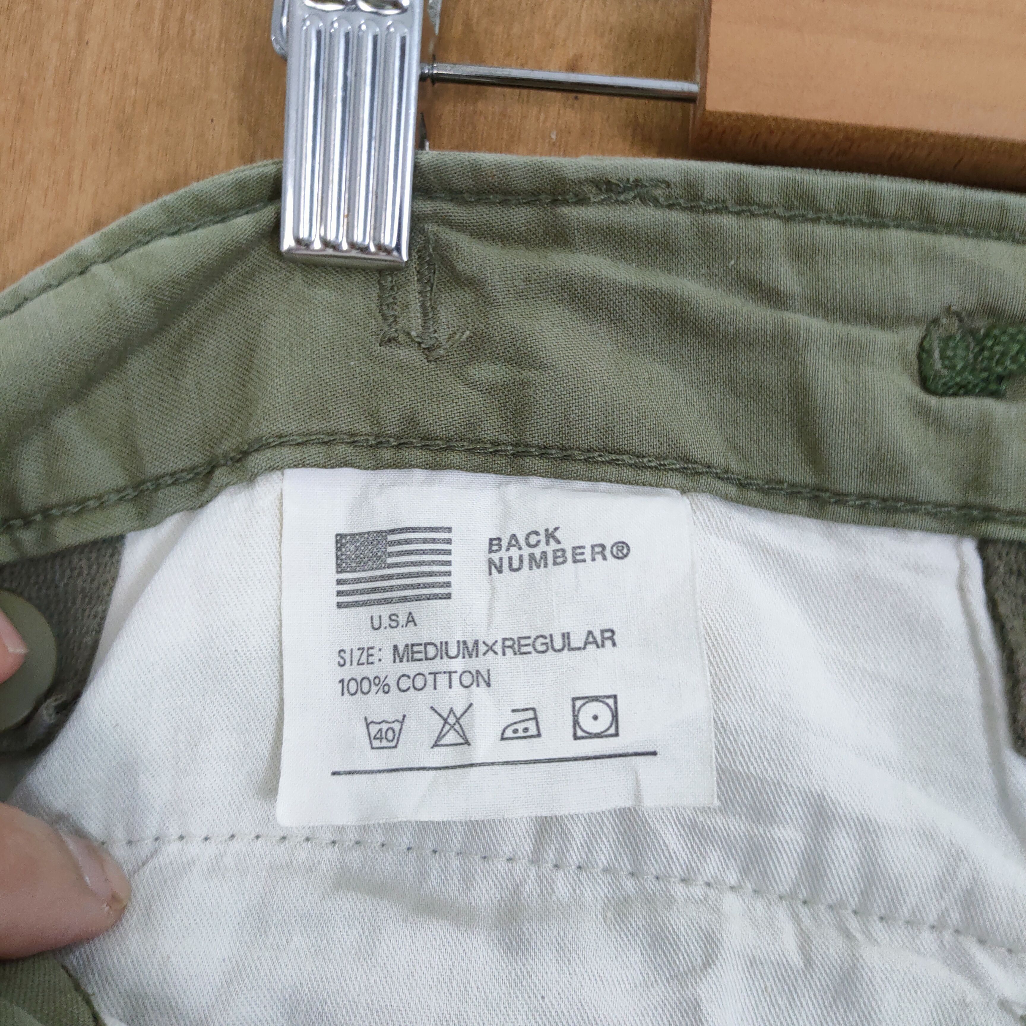 Japanese Brand VINTAGE B NUMBER GREEN CARGO PANTS Size US 32 / EU 48 - 10 Thumbnail