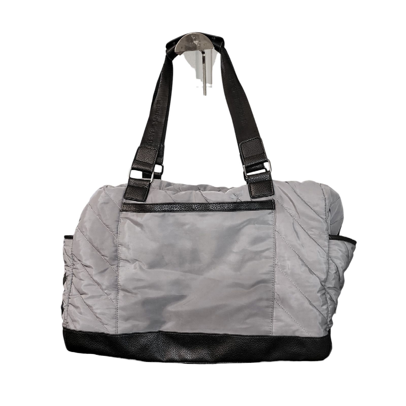 Steve Madden Steve Madden large gray black duffle polyester faux-leather Size ONE SIZE - 2 Thumbnail