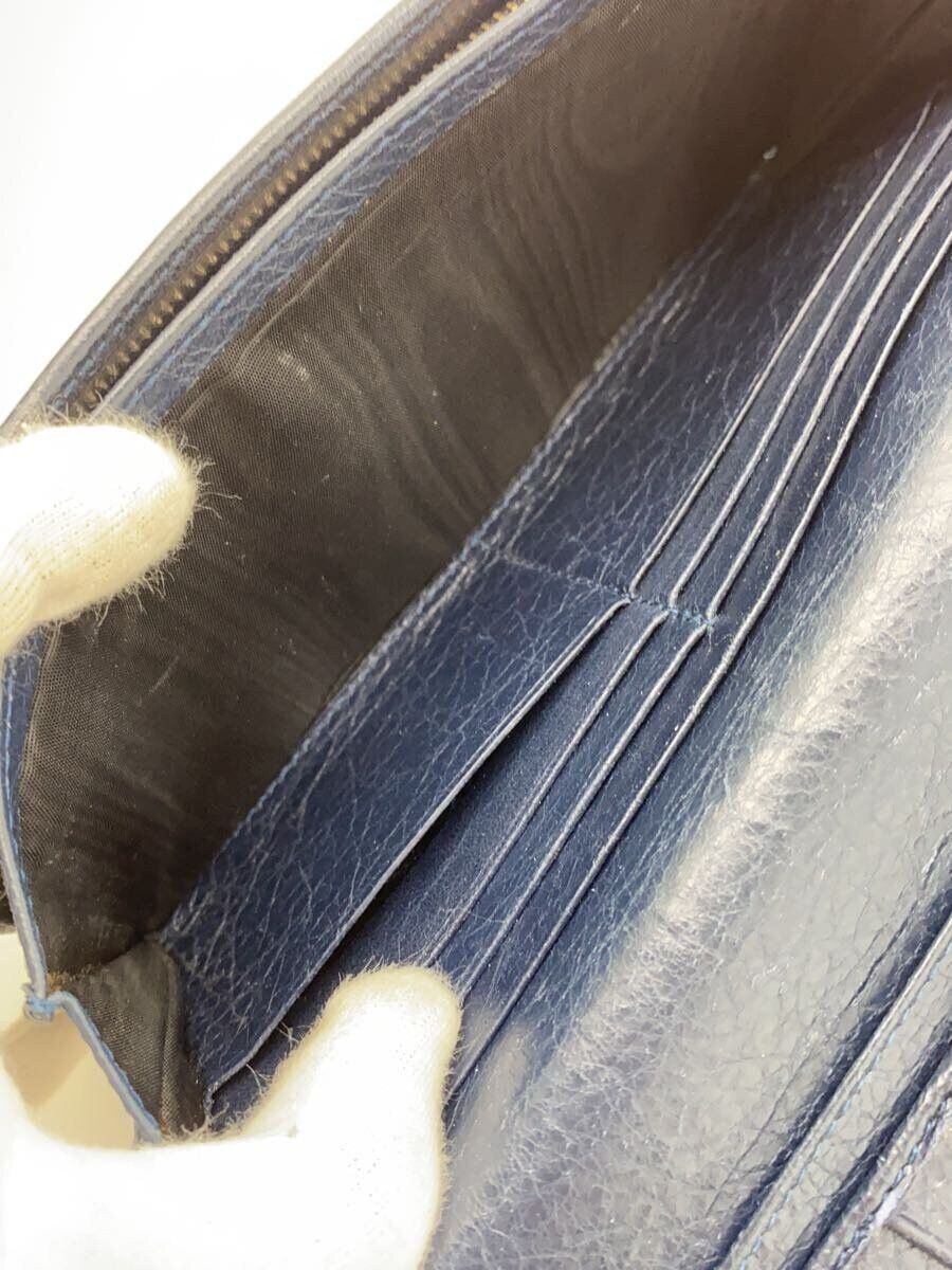 Balenciaga Balenciaga Giant Continental Goat Leather Long Wallet Navy Size ONE SIZE - 6 Thumbnail