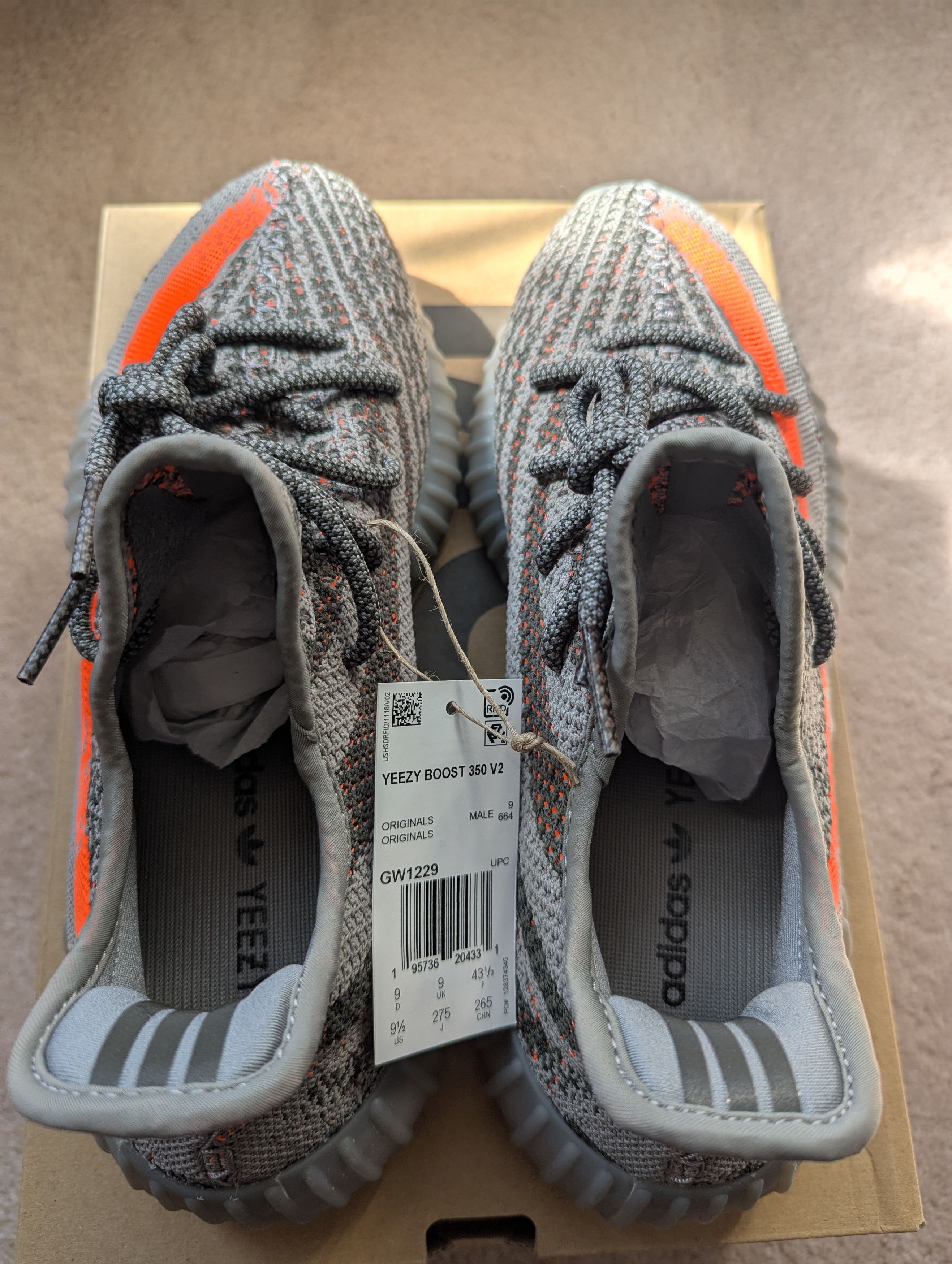Adidas Adidas Yeezy Boost 350 V2 'Beluga Reflective' Size US 9.5 / EU 42-43 - 3 Thumbnail