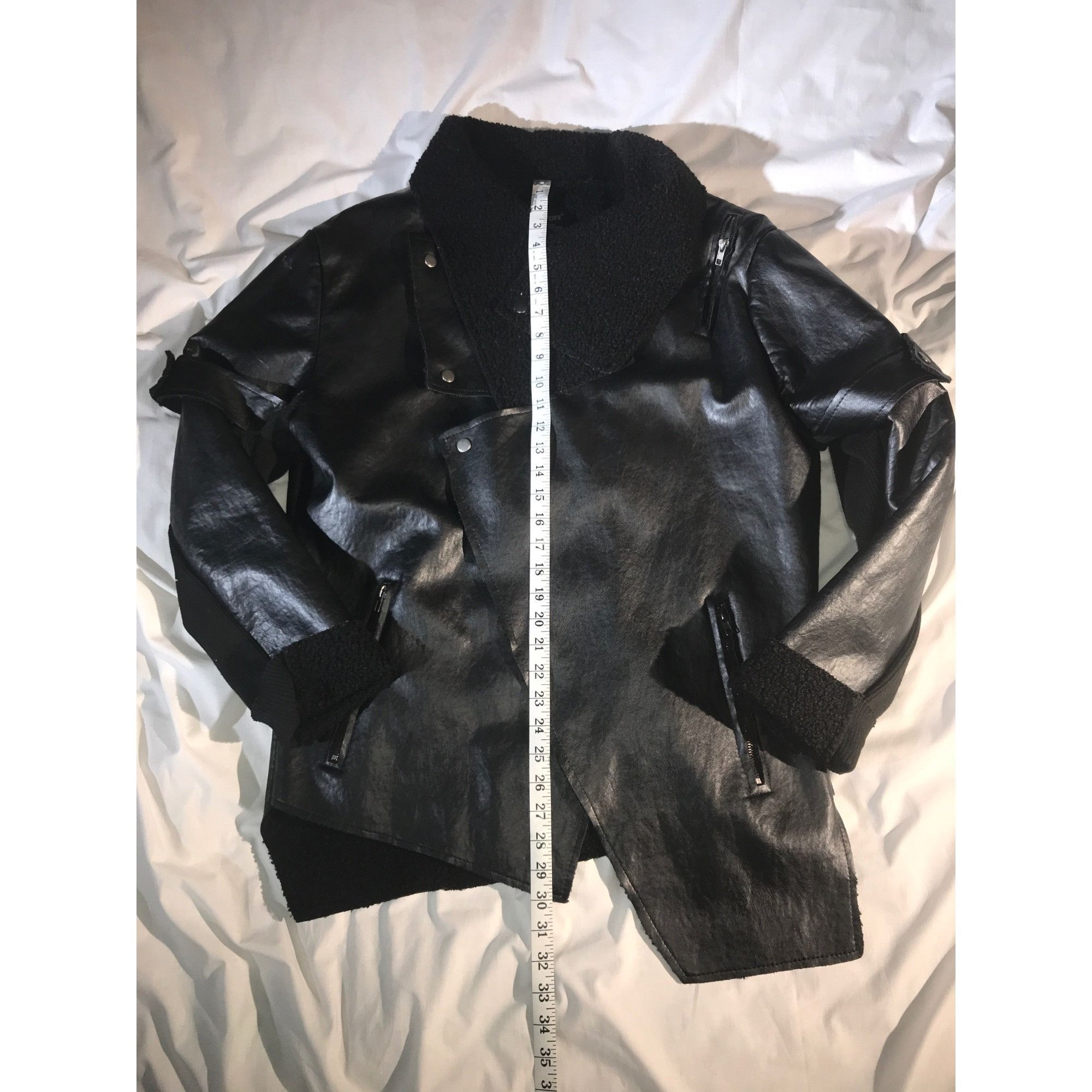 un-namable Aowofs Black Faux Leather Goth Grunge Motorcycle Mens Jacket Size US L / EU 52-54 / 3 - 5 Thumbnail