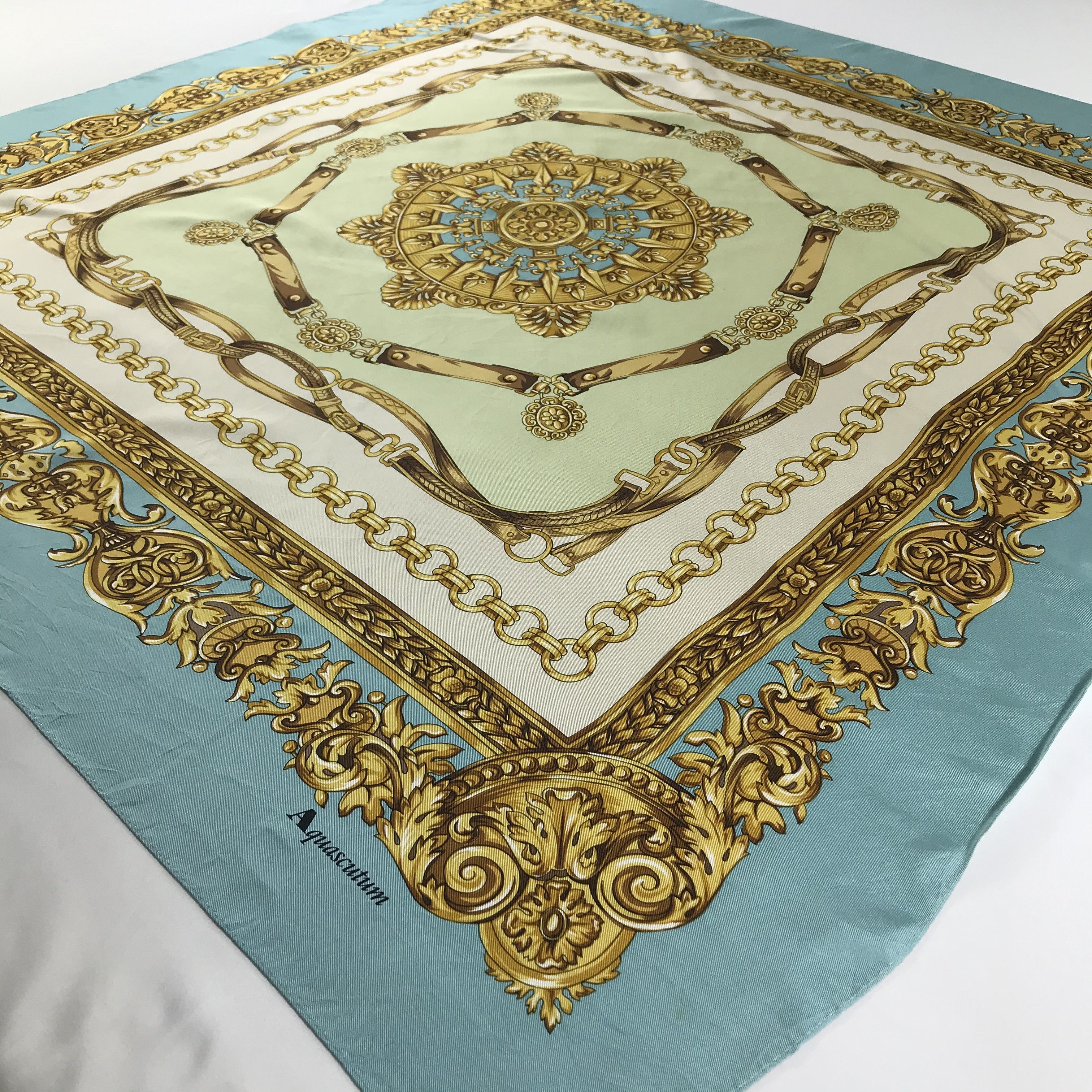 Aquascutum Vintage Aquascutum Silk Scarf Size ONE SIZE - 3 Thumbnail