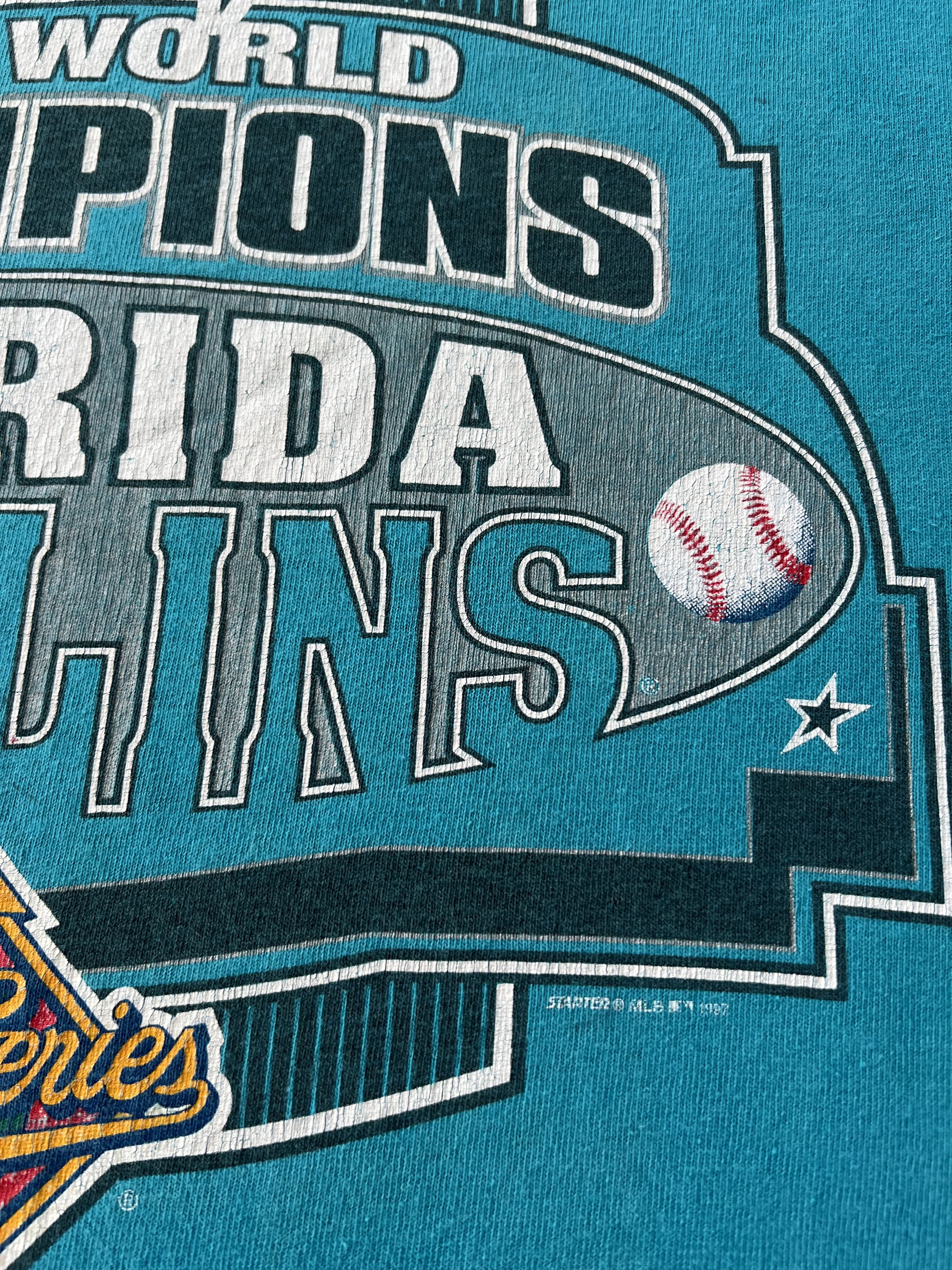 MLB Vintage 1997 Florida Marlins World Series MLB T-shirt Size US XL / EU 56 / 4 - 5 Thumbnail