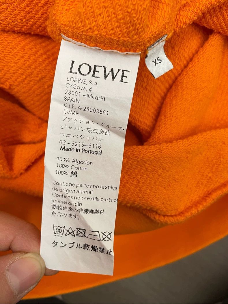 Loewe loewe Pumpkin orange patch large logo hooded sweatshirt hoo Size US XS / EU 42 / 0 - 5 Thumbnail