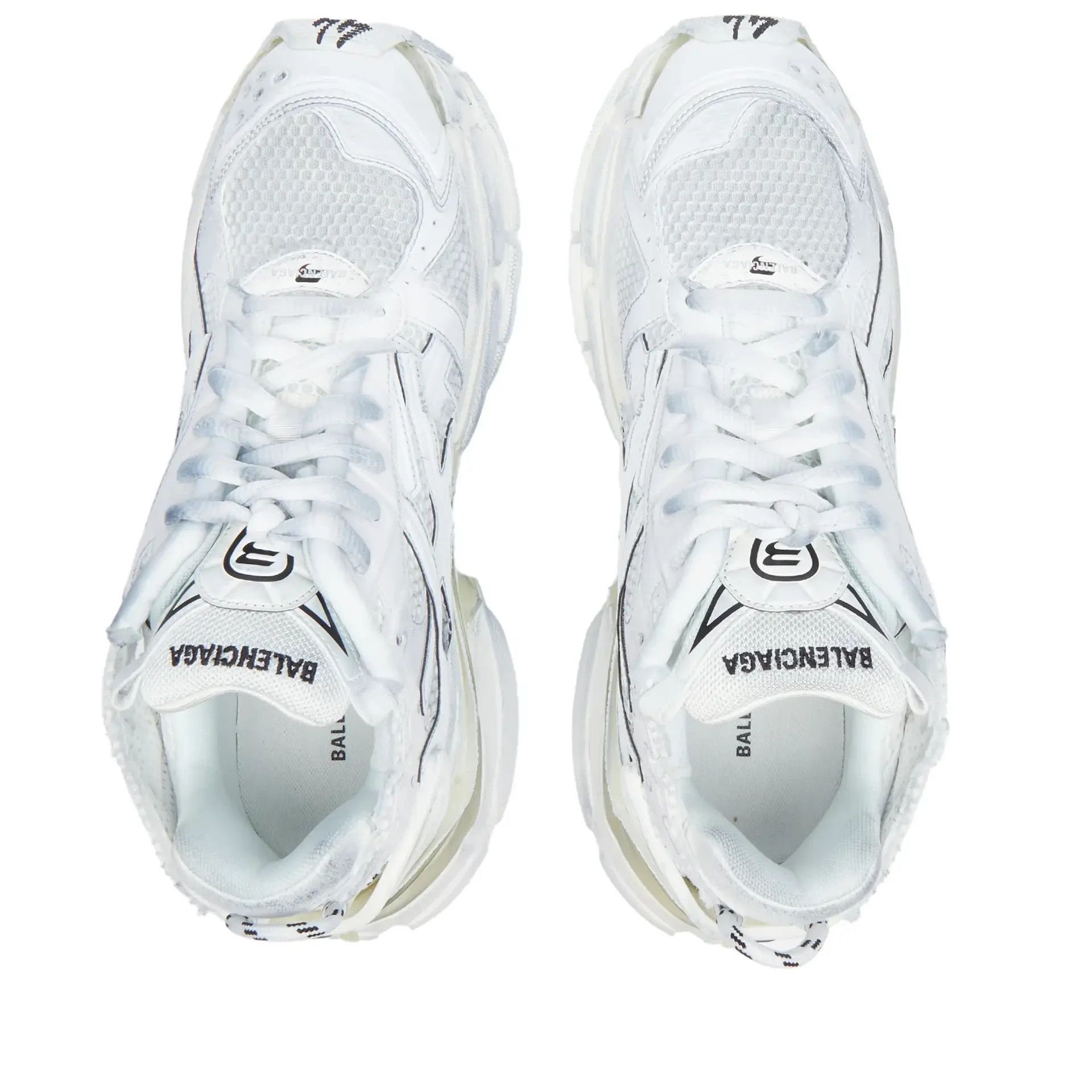 Balenciaga o1mt1gz0924 Runner Sneaker in White Size US 12 / EU 45 - 4 Thumbnail
