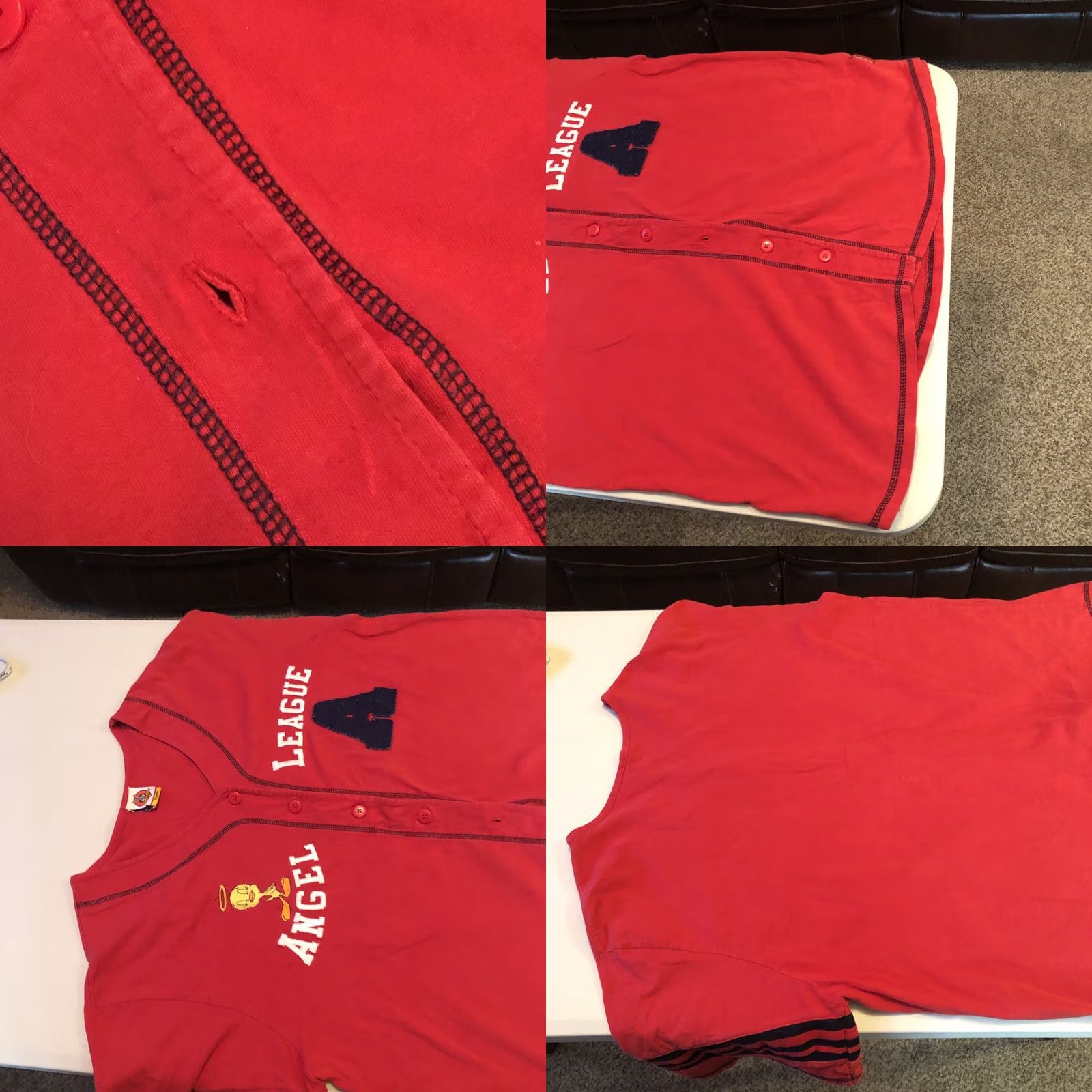 Vintage VINTAGE Looney Tunes Tweety Bird Angel League Jersey Shirt Men Red 46 Size US XXL / EU 58 / 5 - 8 Thumbnail