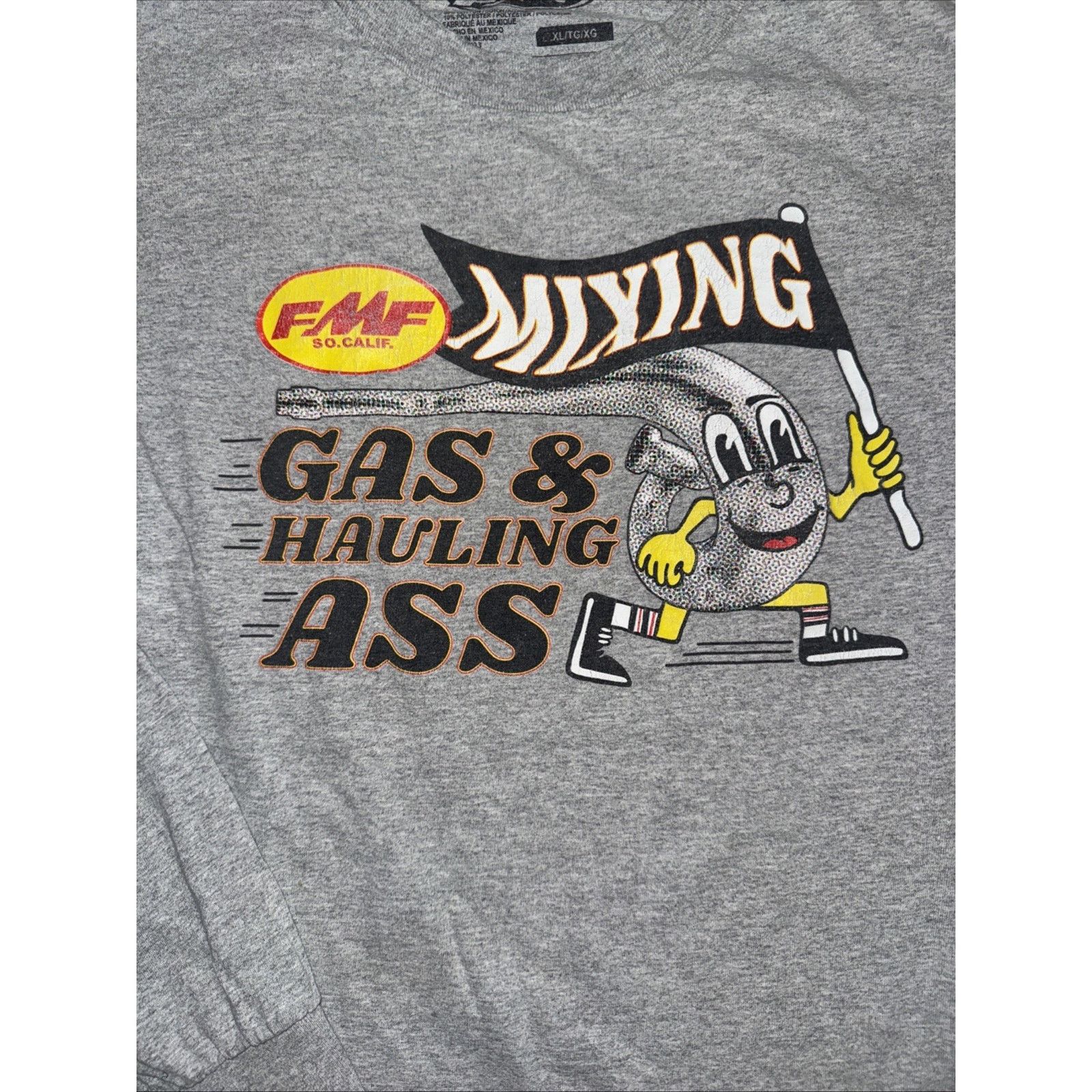 Vintage FMF Motocross Long Sleeve Graphic Shirt Grey XL Y2K Vintage Size US XL / EU 56 / 4 - 2 Thumbnail