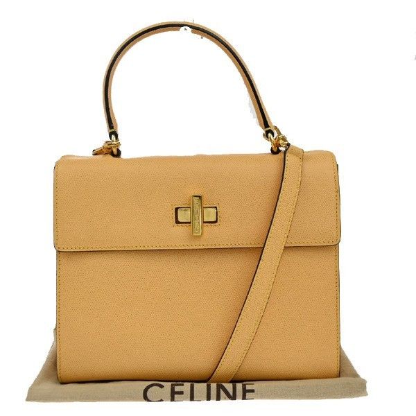 Celine Celine Vintage Convertible Turnlock Top Handle Bag Leather Size ONE SIZE - 1 Thumbnail