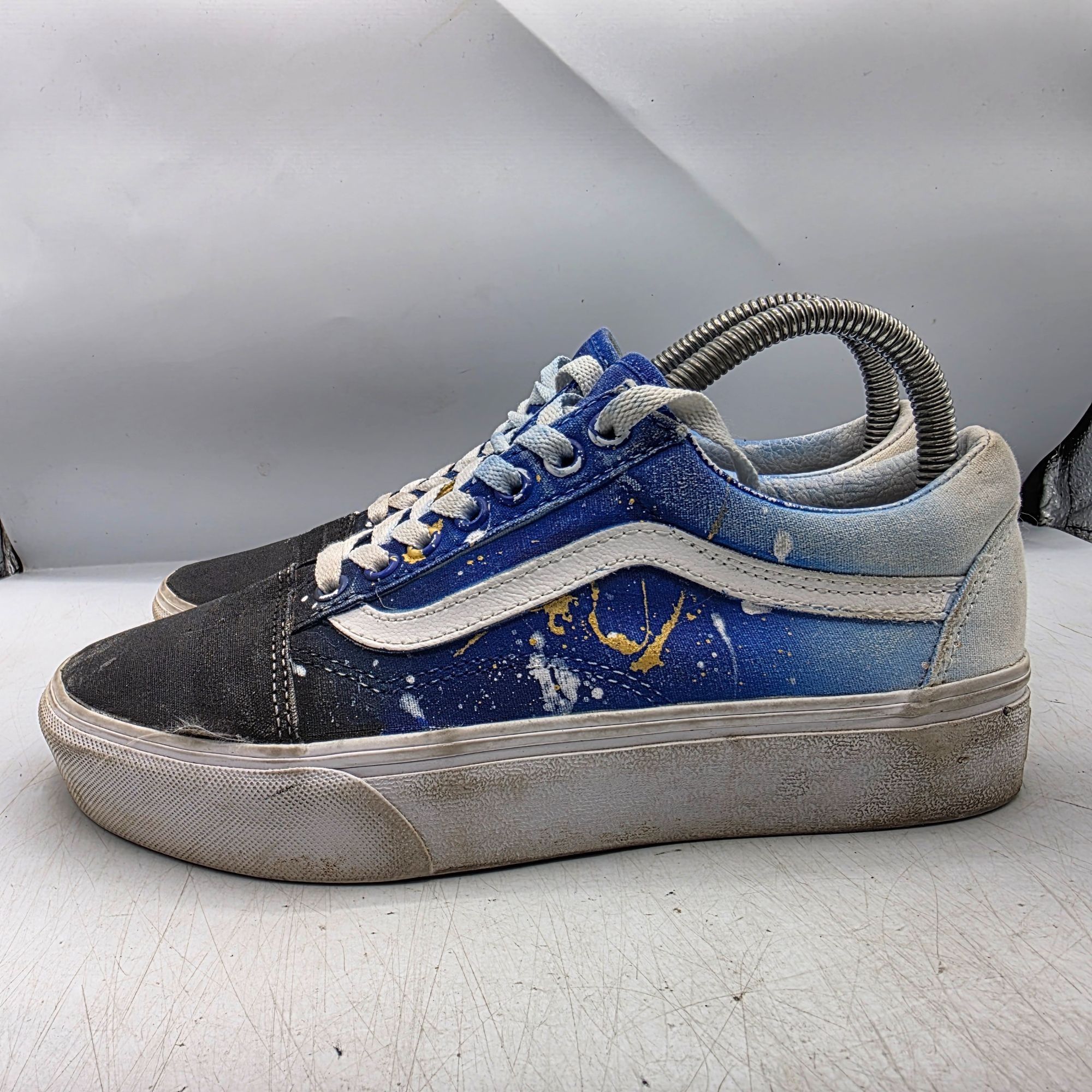 Vans Vans Off The Wall Womens Size 8 Blue Black Sneaker Shoes Wal Size US 8 / IT 38 - 15 Thumbnail