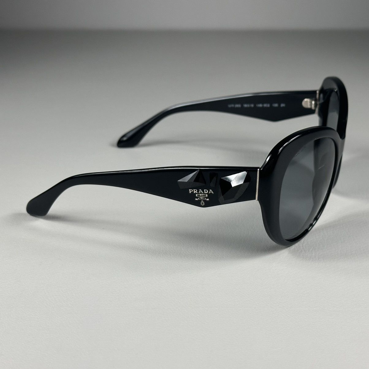 Prada Prada Milano SPR26Q Oversized Cat Eye Black Sunglasses Size ONE SIZE - 2 Thumbnail