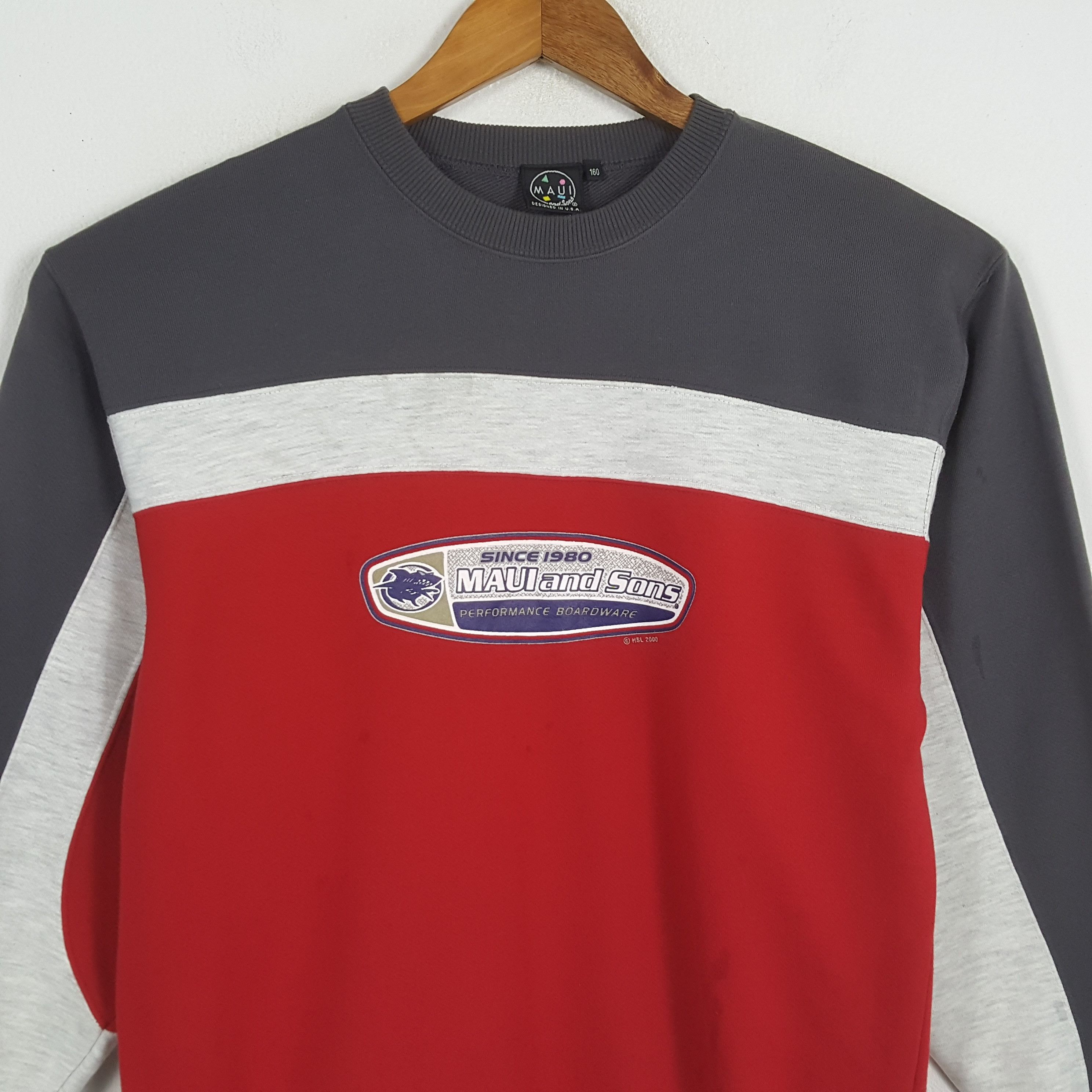 Maui and Sons × Vintage Vintage MAUI AND SONS Surfing Style Streetwear Sweatshirts Size US S / EU 44-46 / 1 - 2 Thumbnail