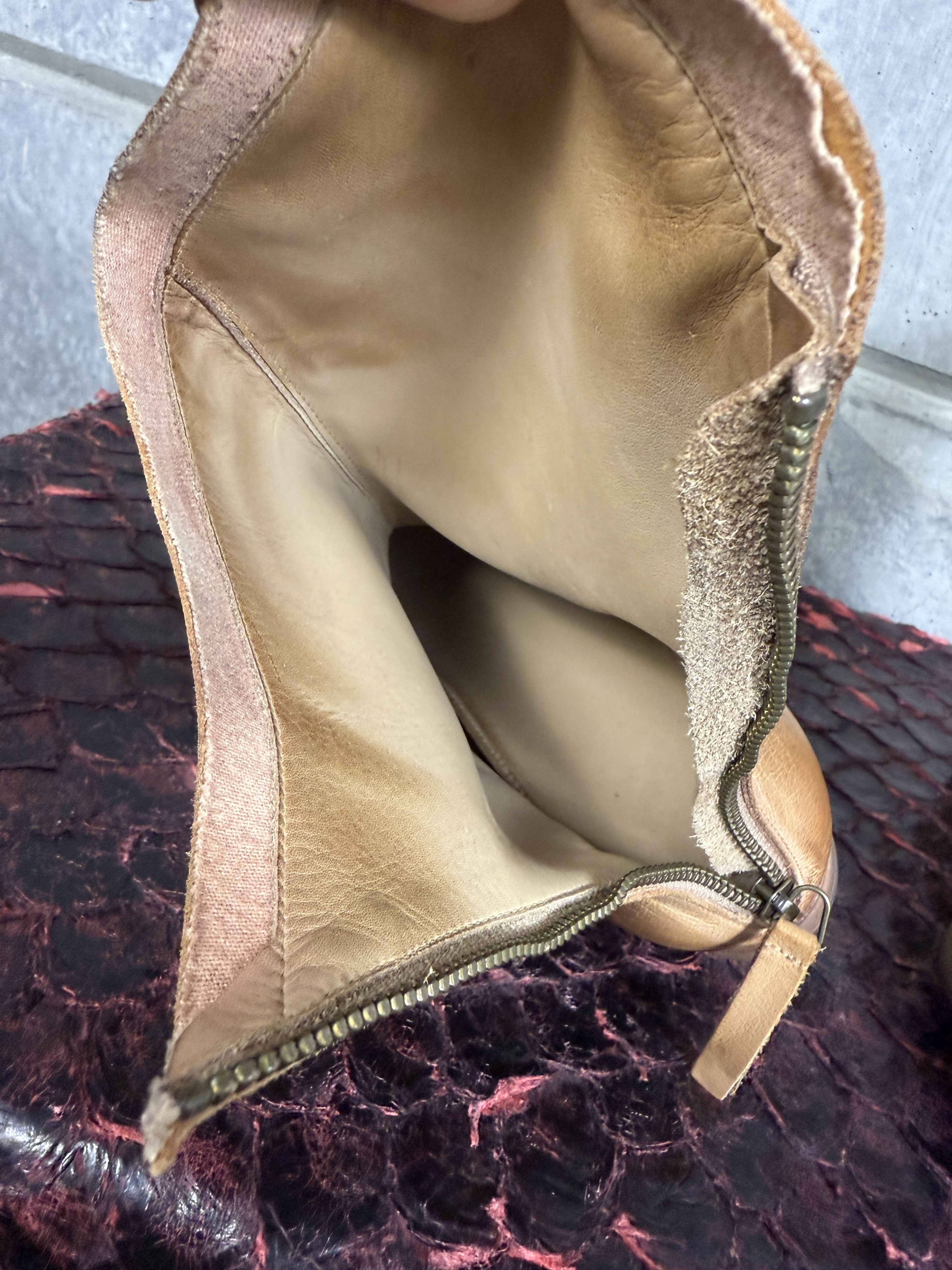 Cherevichkiotvichki Cherevichkiotvichiki Zipped Cowgirl Leather Boots Size US 9 / IT 39 - 9 Thumbnail