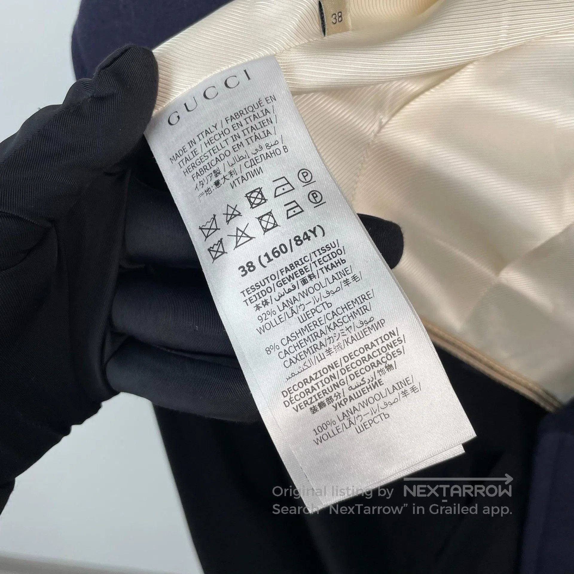 Gucci Gucci Navy Double-Breasted Mid-Length Coat. Size S / US 4 / IT 40 - 8 Thumbnail
