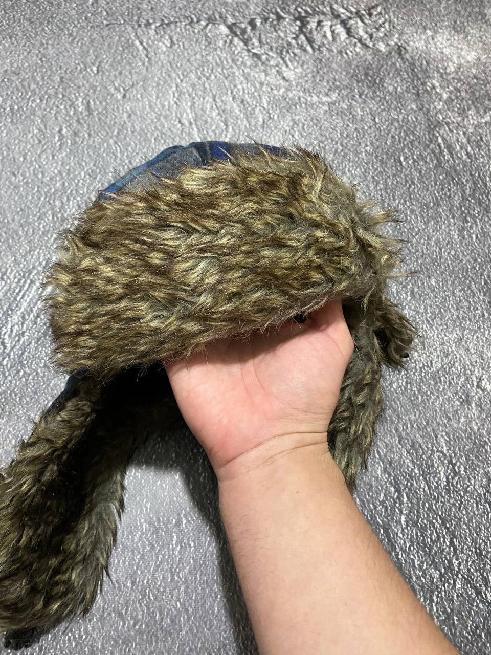 Outdoor Voices vintage fur hat with earflaps in check Size ONE SIZE - 6 Thumbnail