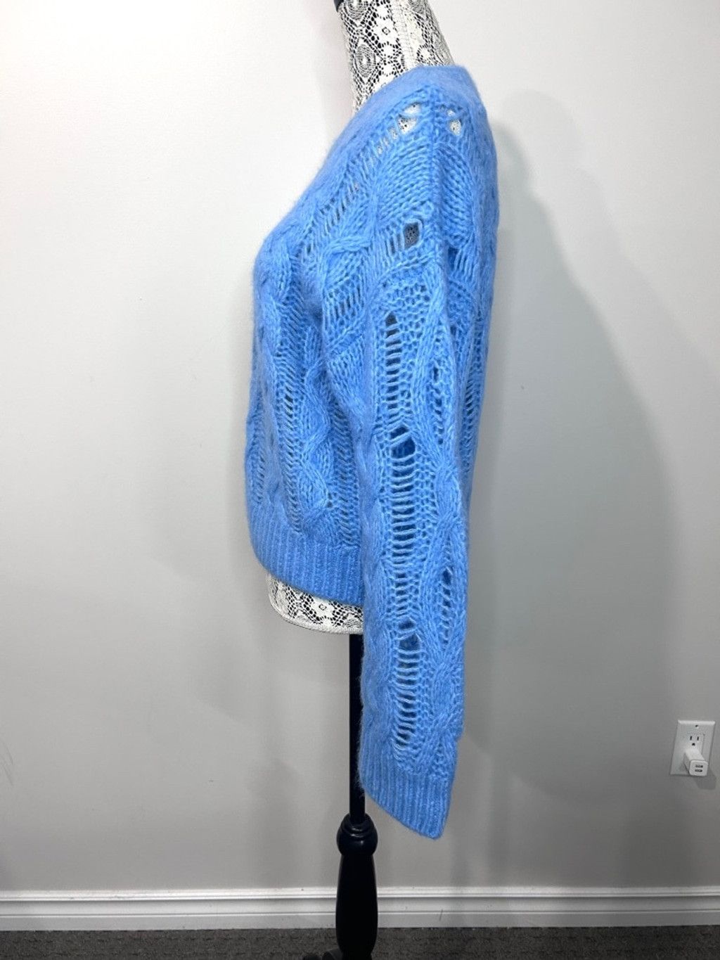 DOROTHEE SCHUMACHER Dorothee Schumacher silk wool blend Sweater, M, Light Blue Size M / US 6-8 / IT 42-44 - 6 Thumbnail