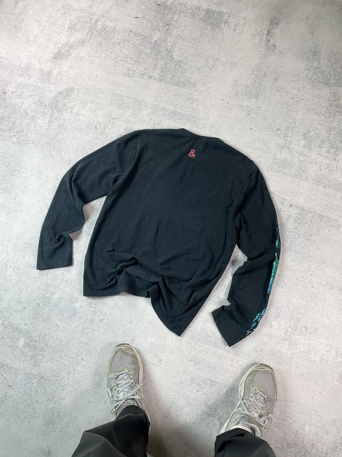 Dolce & Gabbana × Vintage Vintage 90s Dolce & Gabbana Colibri Shiny Faded Longsleeve Size US M / EU 48-50 / 2 - 10 Thumbnail