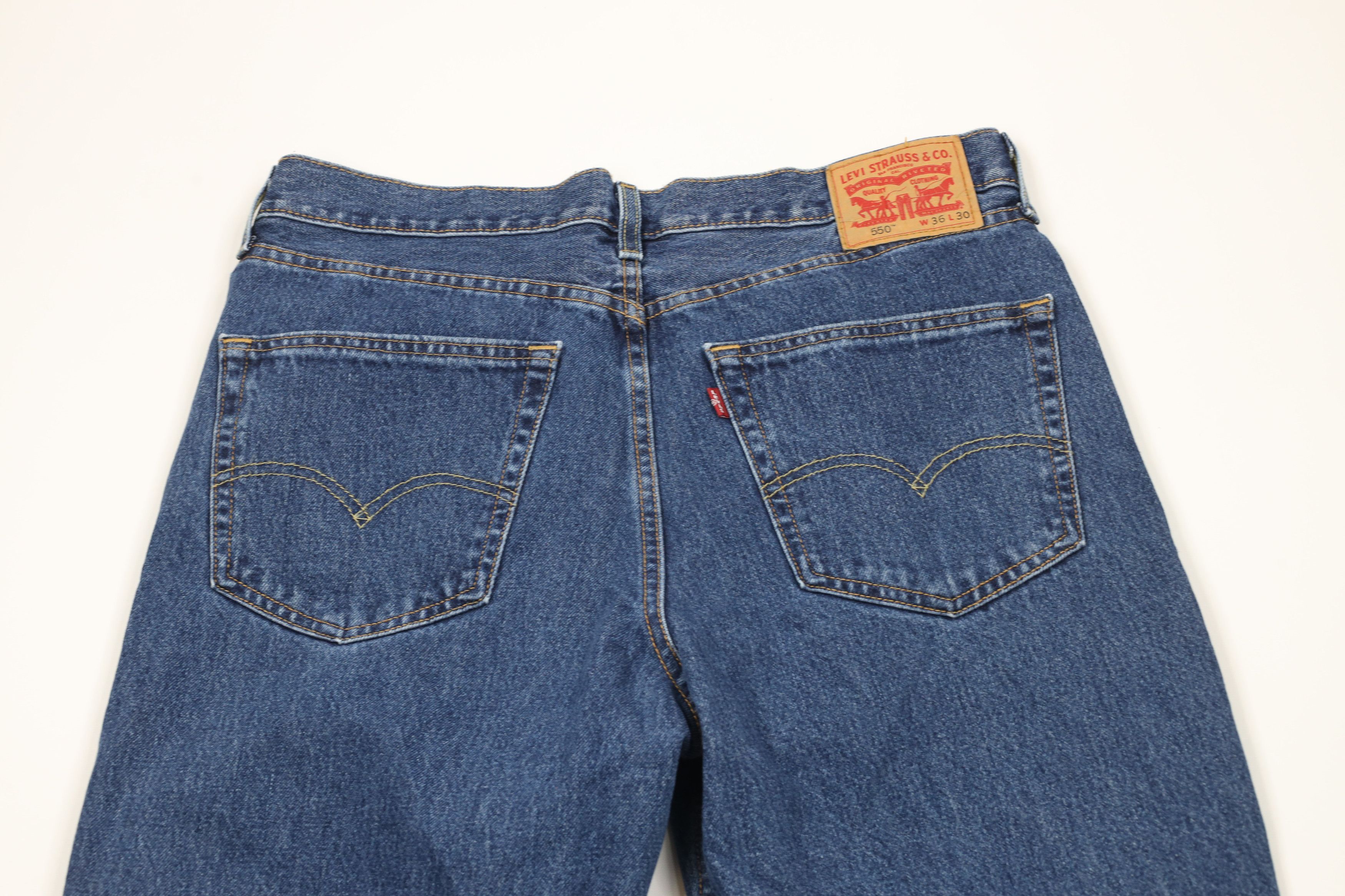 Levi's × Vintage Vintage Y2K Levis 550 Relaxed Fit Denim Jeans Blue Cotton Size US 36 / EU 52 - 8 Thumbnail