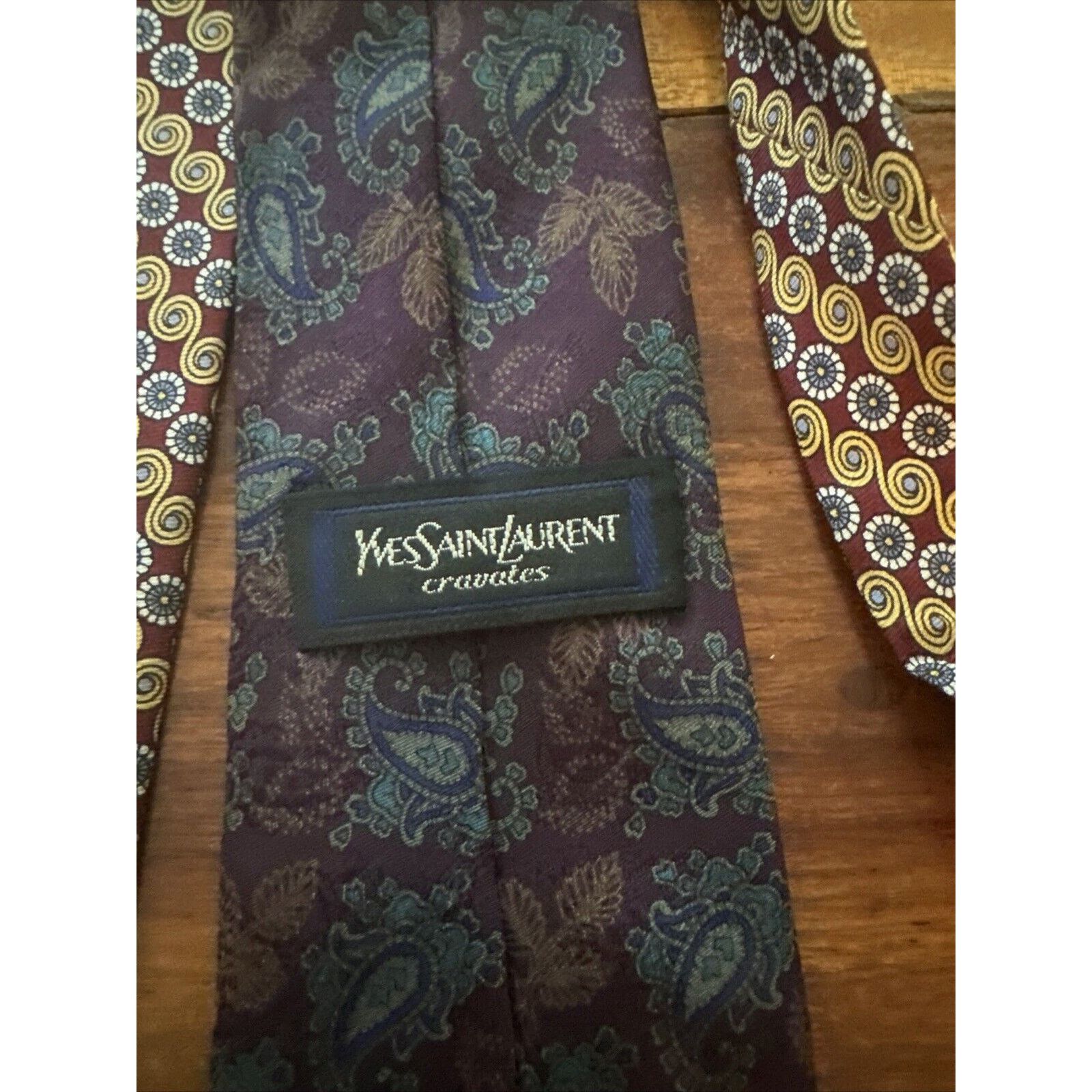 Valentino Vintage Valentino YSL Barney’s Silk Tie LOT 3 Italy w/case Size ONE SIZE - 3 Thumbnail