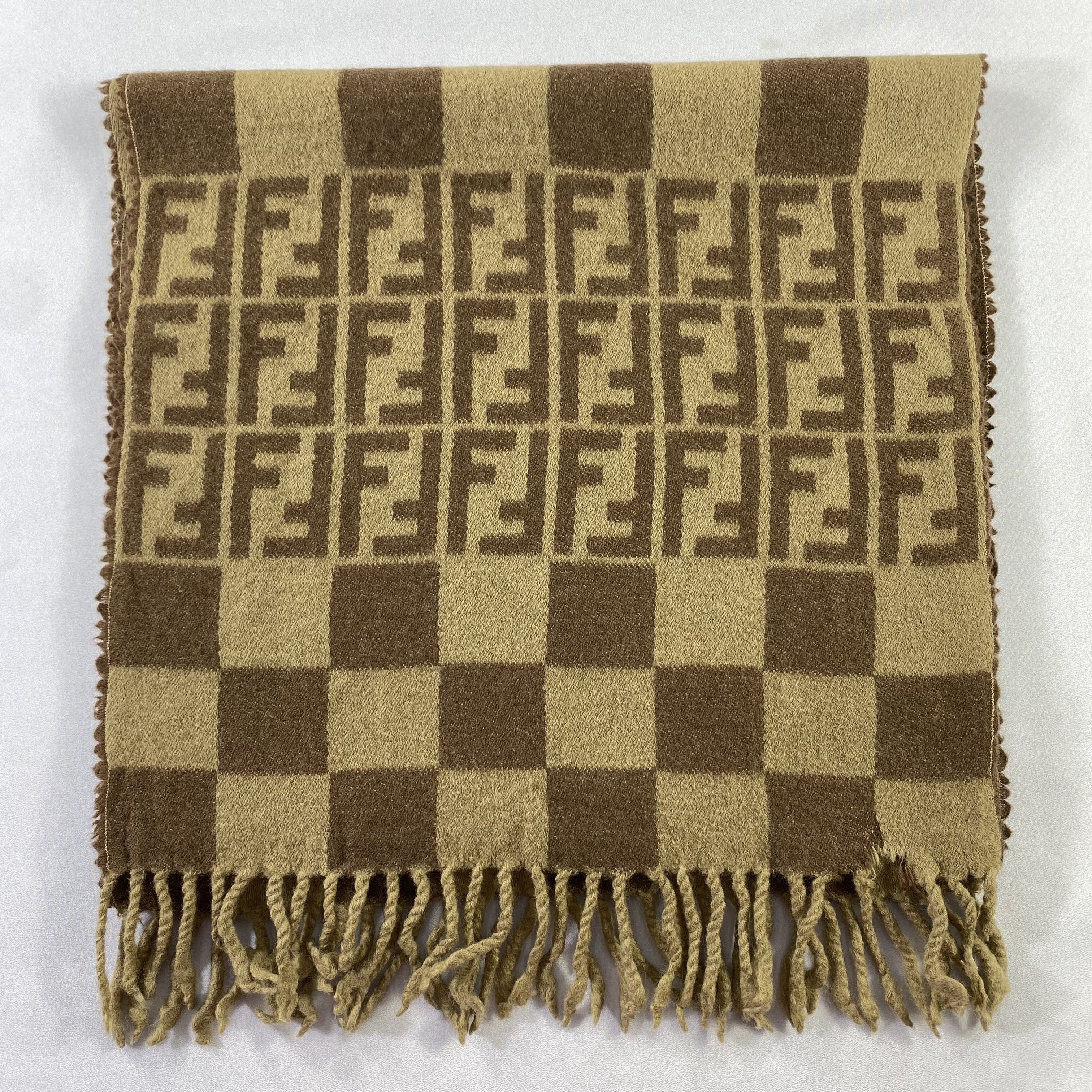 Fendi Fendi Monogram Scarf Neck Wrap Monogram Wool Muffler Size ONE SIZE - 3 Thumbnail