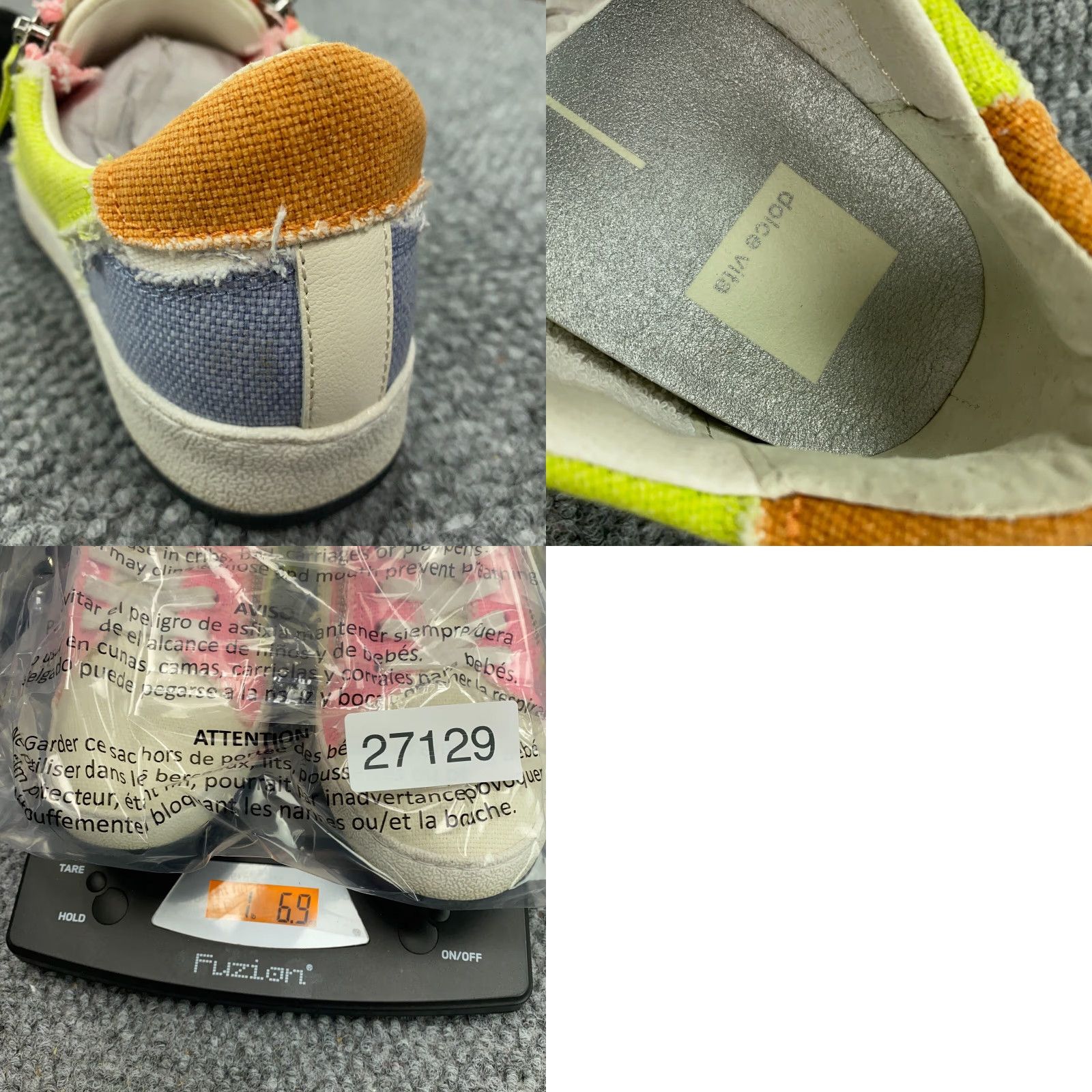 Dolce Vita Dolce Vita Sneakers Womens Size 6 Patchwork Zip Pink Yellow Blue Size US 6 / IT 36 - 9 Thumbnail