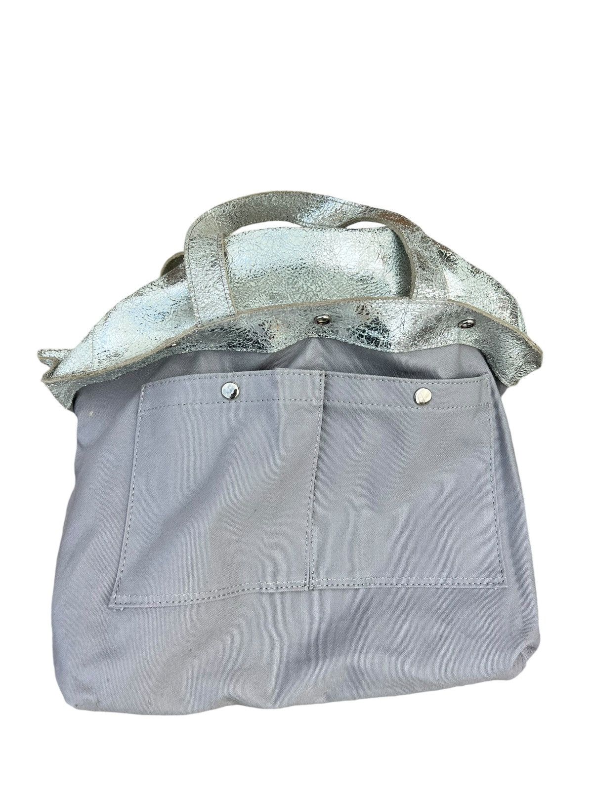 Bag × Issey Miyake × Leather Vintage Zucca Japan Cracked Distress Patina Leather Tote Bag Size ONE SIZE - 22 Thumbnail